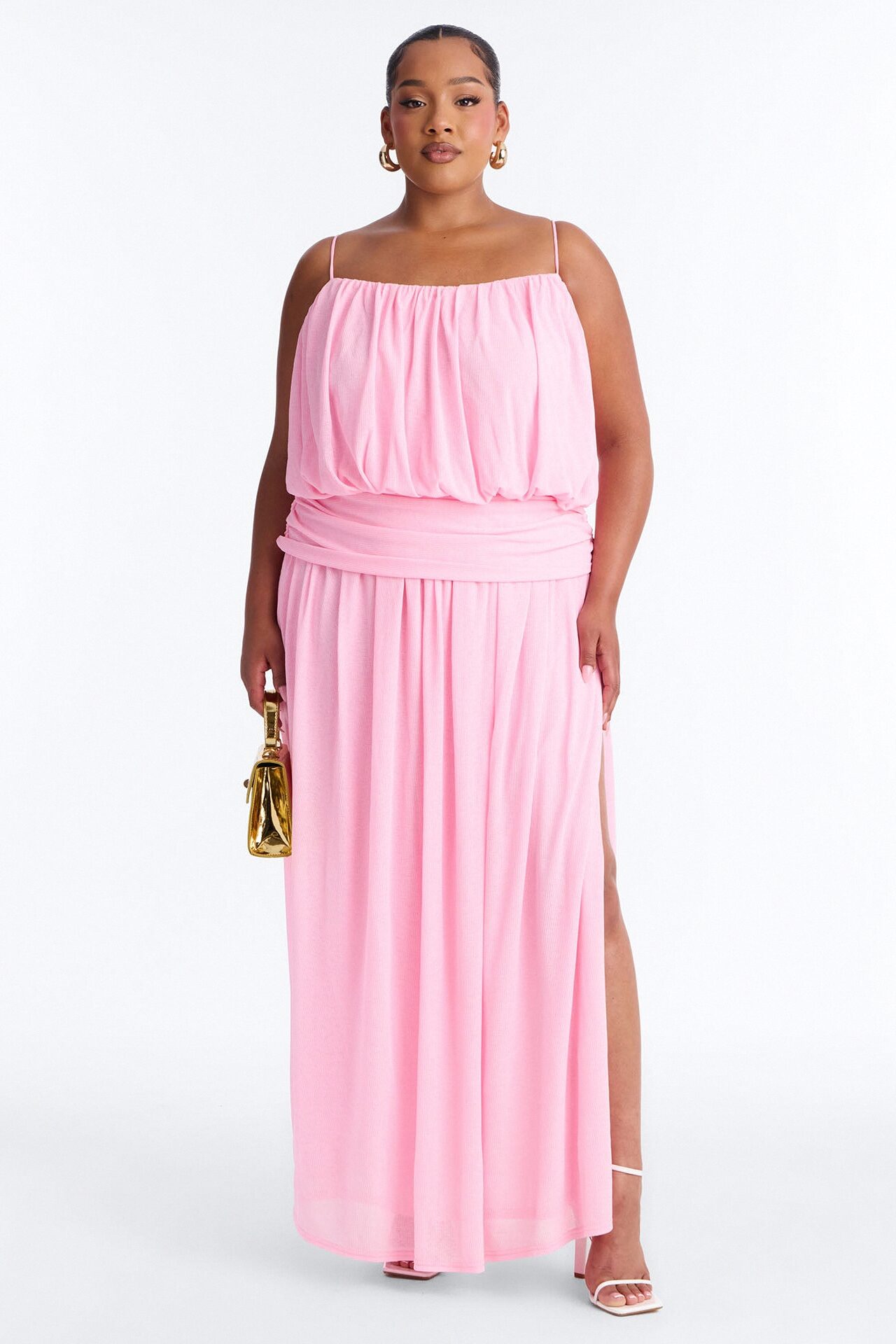 Quiet Confidence Flowy Maxi Dress - Bubblegum Pink