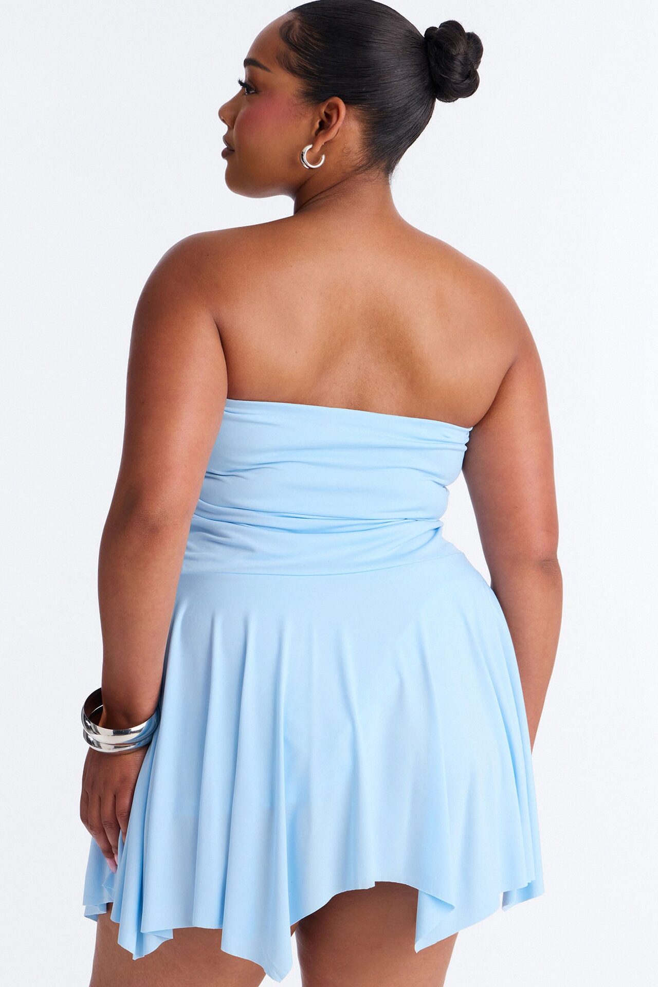 Mimi Strapless Micro Mini Dress - SkyBlue