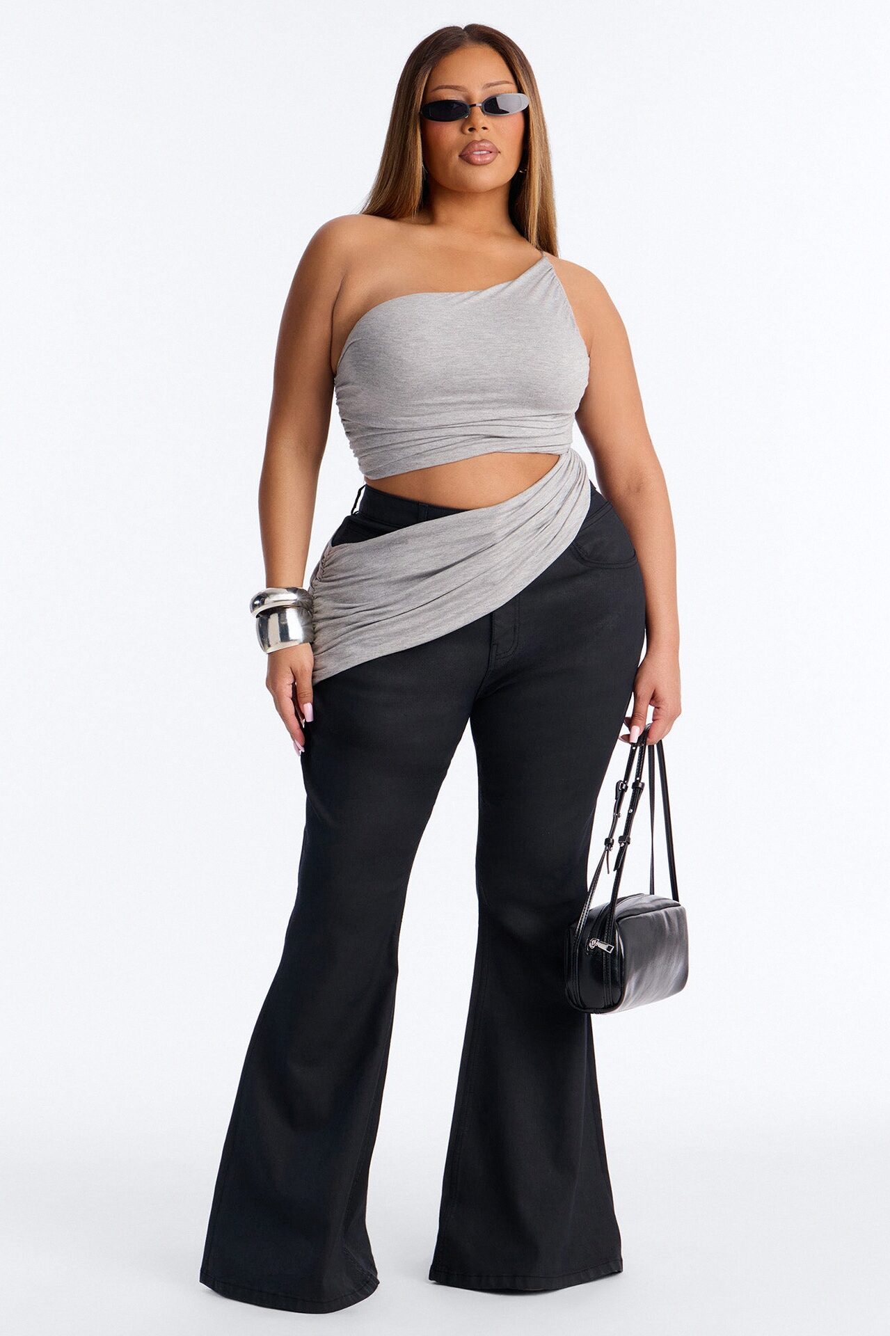 Trinity Mid Rise Flare Pant 33″ - Black Wash