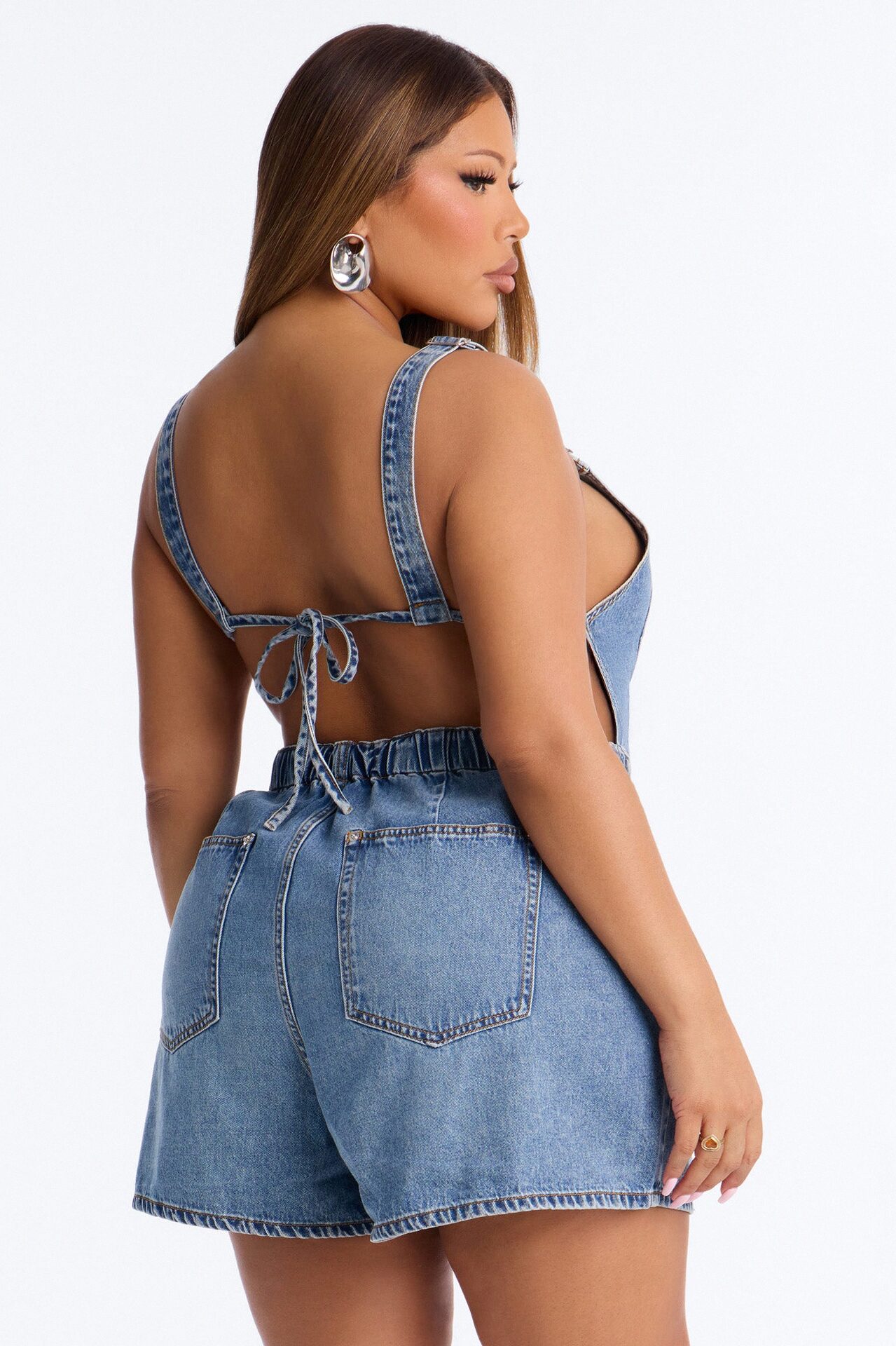 Brooklyn Denim Shortalls - Medium Wash