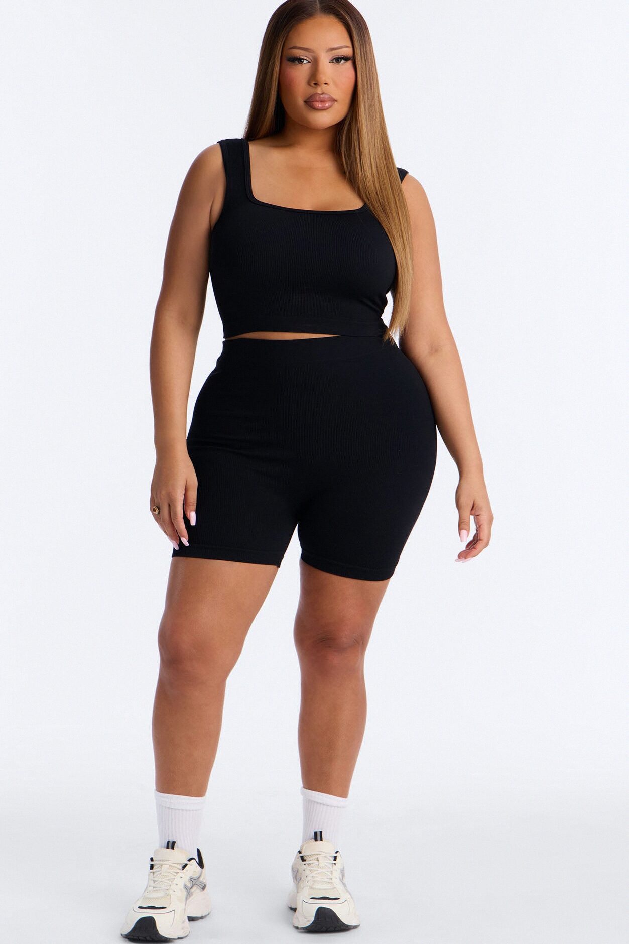 Active Aura Seamless Biker Short Set - Black