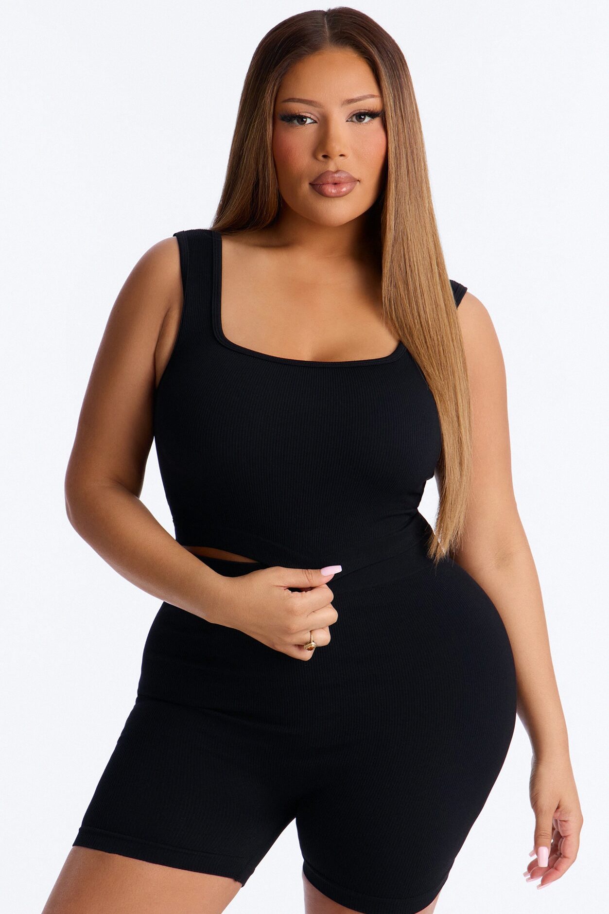 Active Aura Seamless Biker Short Set - Black