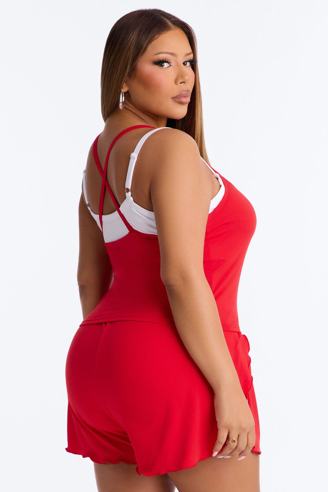 Walk A Mile Short Set - Red