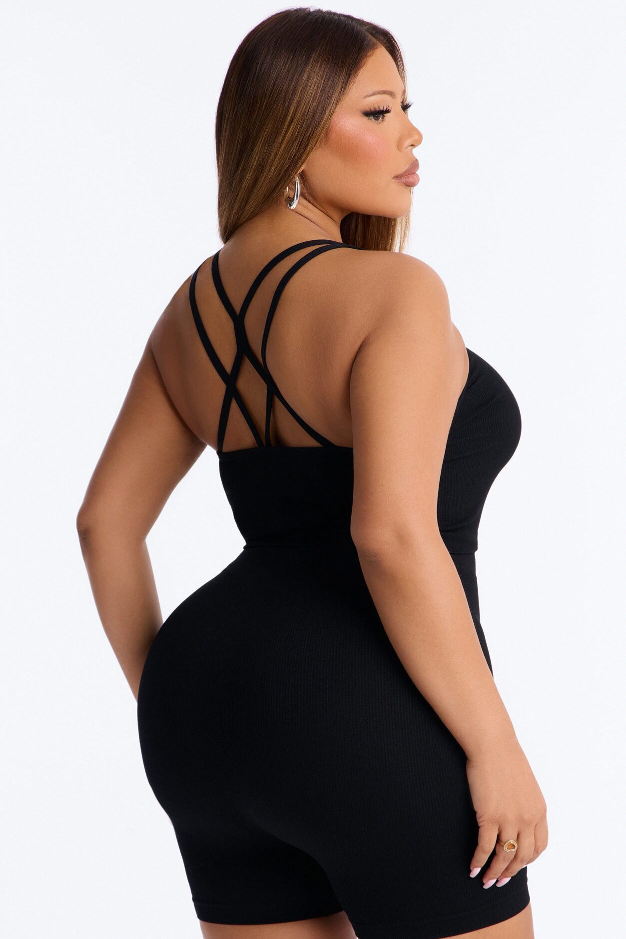 Core Power Seamless Biker Short Set - Black