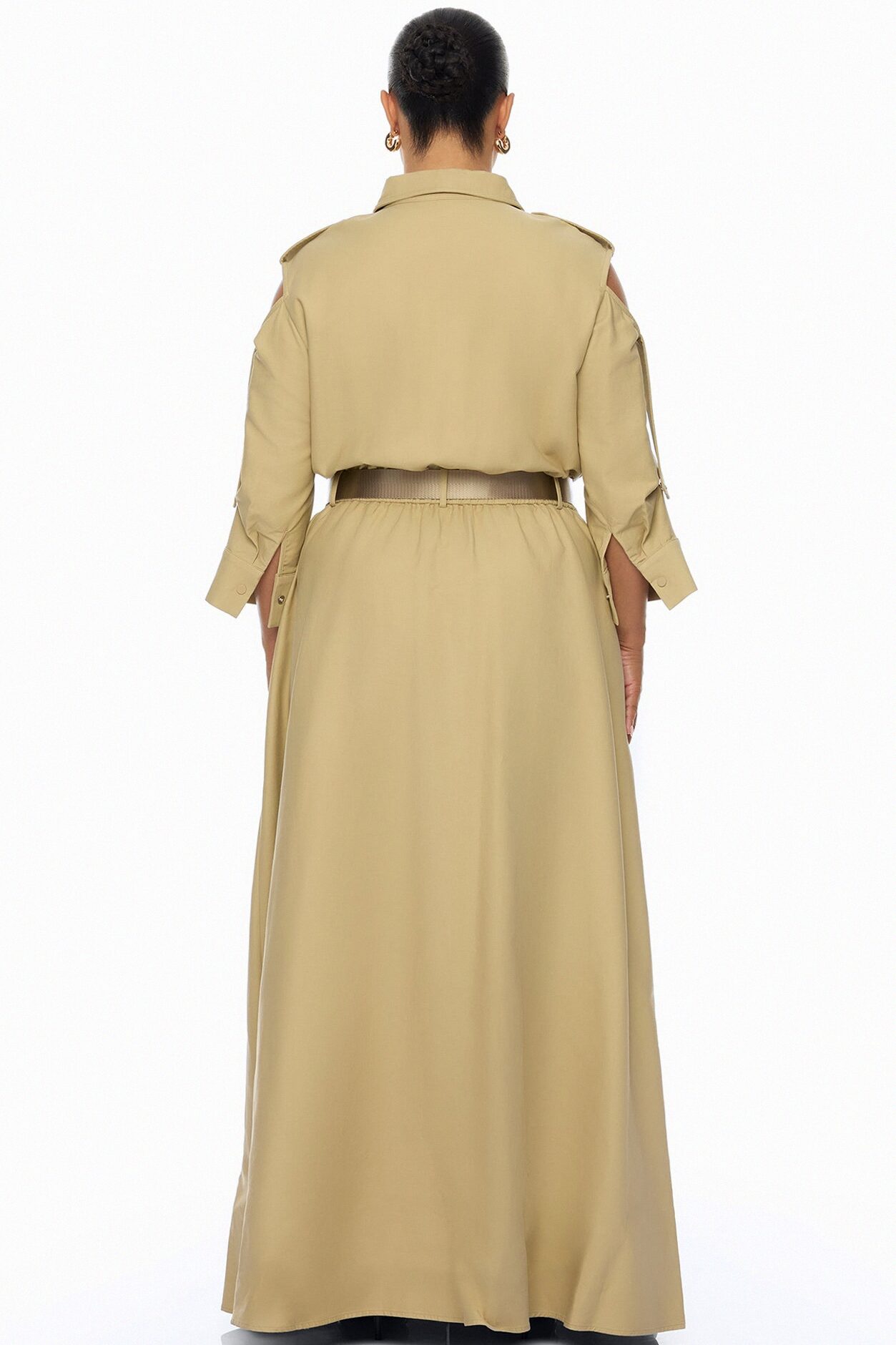 Morgan Cargo Maxi Dress - Taupe