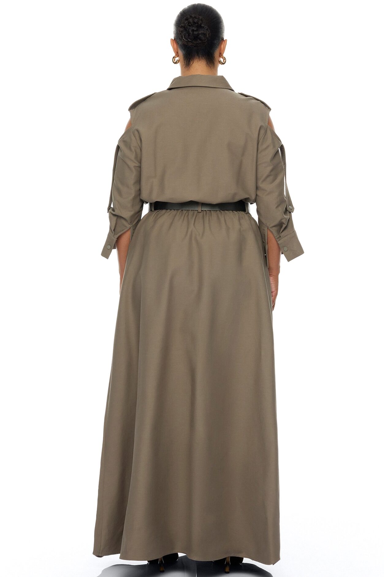 Morgan Cargo Maxi Dress - Olive