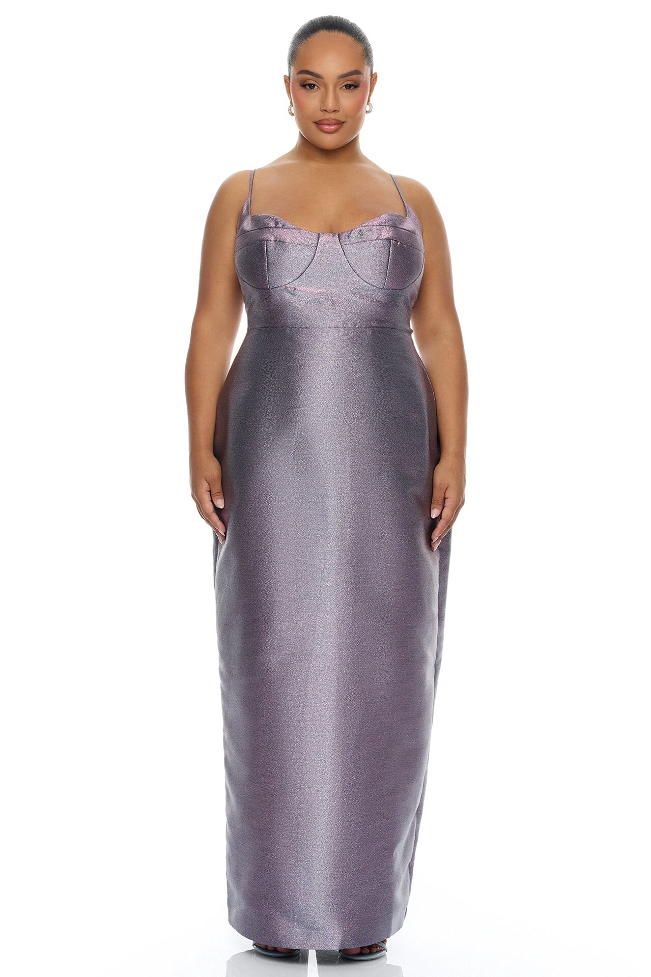 Cosmic Dream Metallic Maxi Dress - Blue/combo