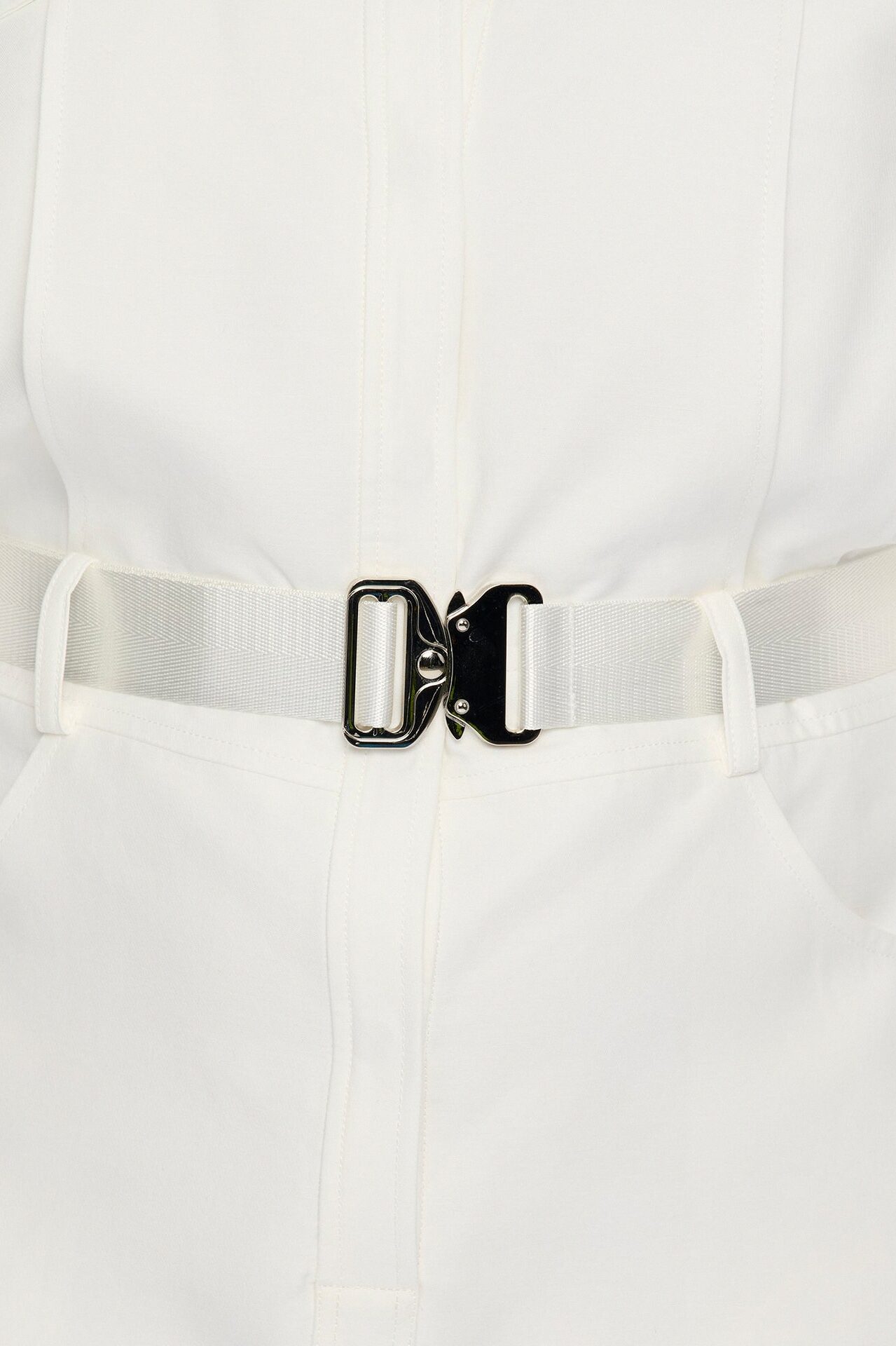 Morgan Belted Cargo Mini Dress - White