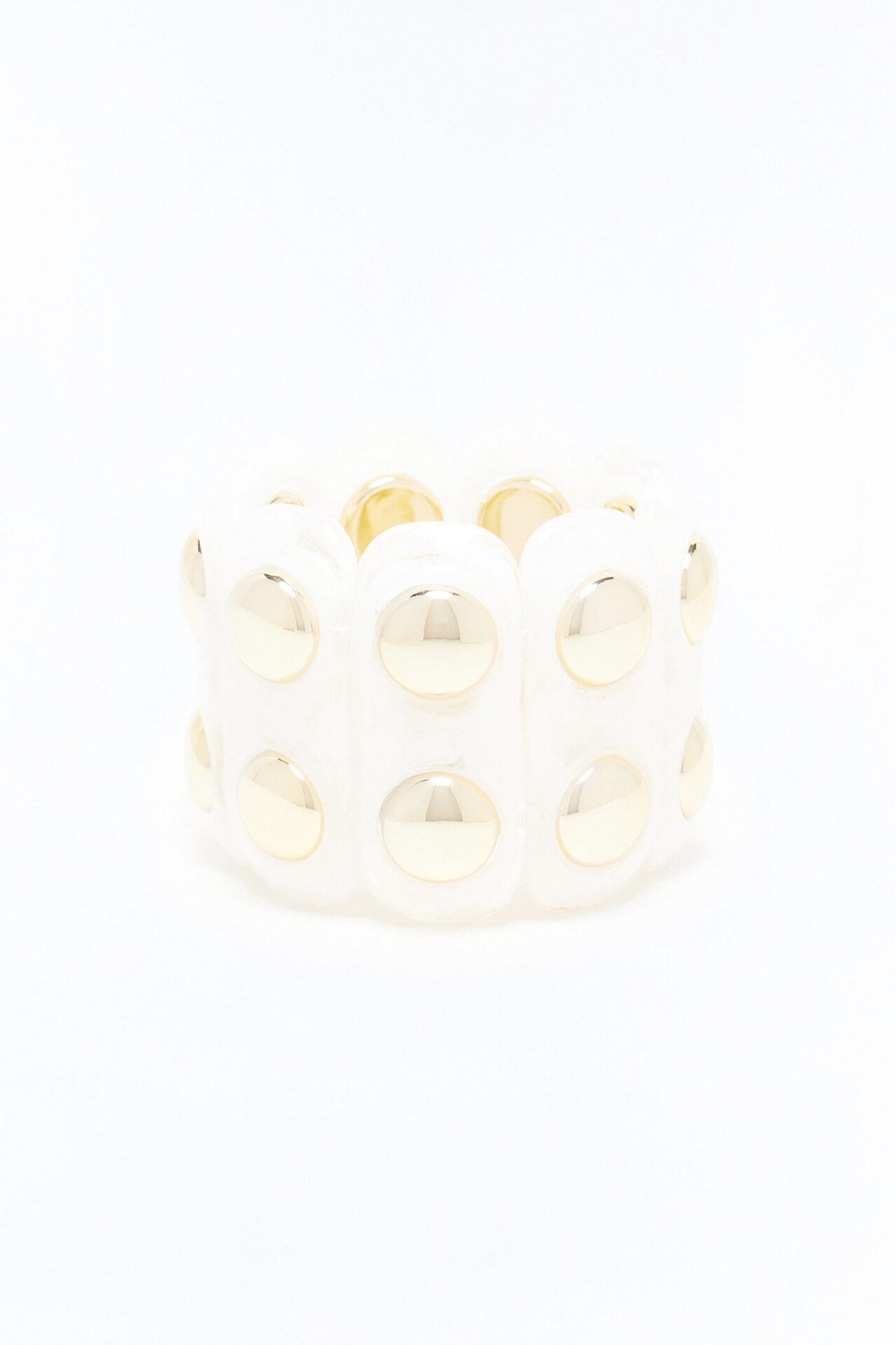 Always Right Studded Acrylic Stretch Bracelet - White/combo