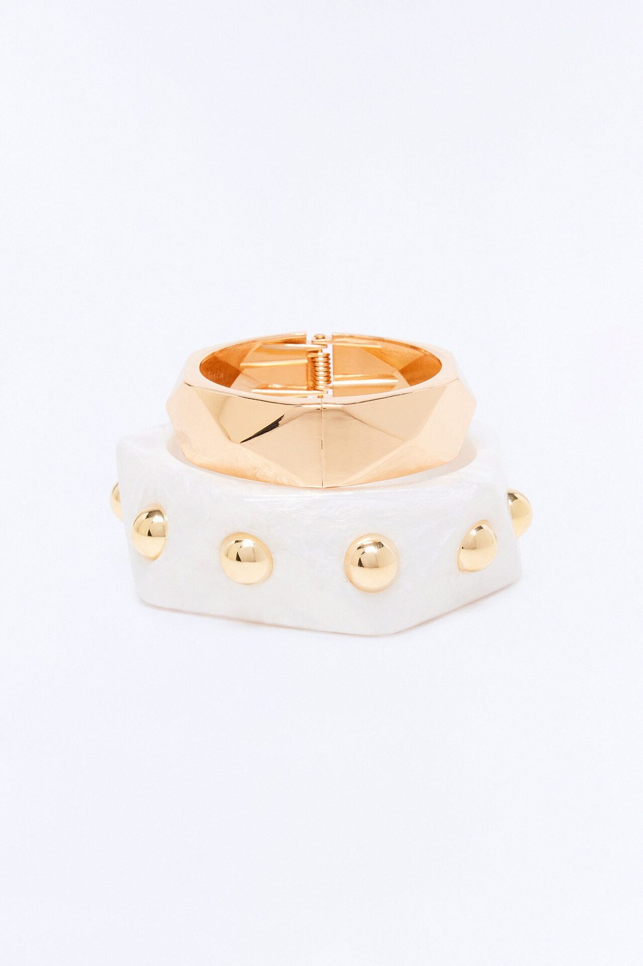 Urban Siren 2 Piece Bracelet Set - Gold/combo