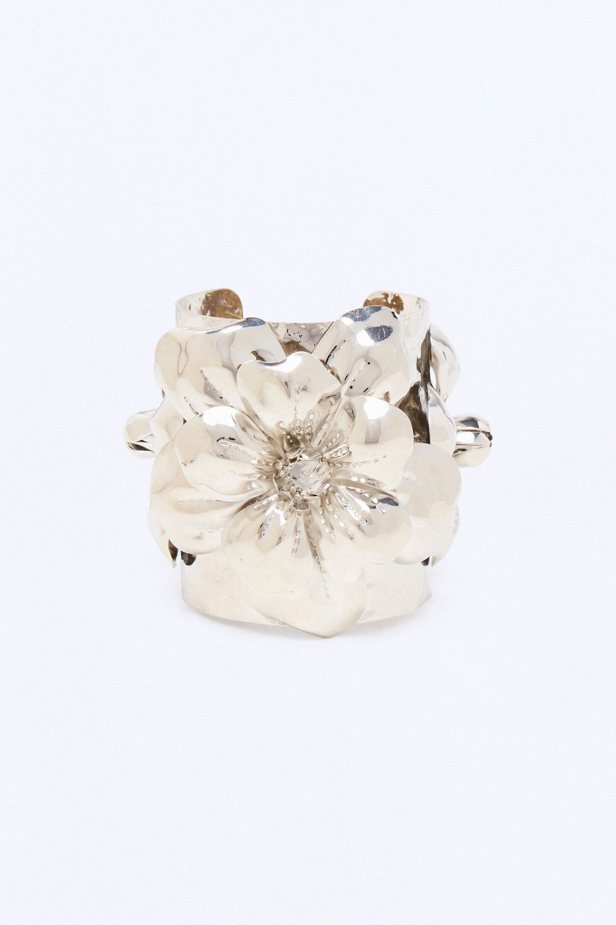 Fleur De Noche Cuff Bracelet - Silver