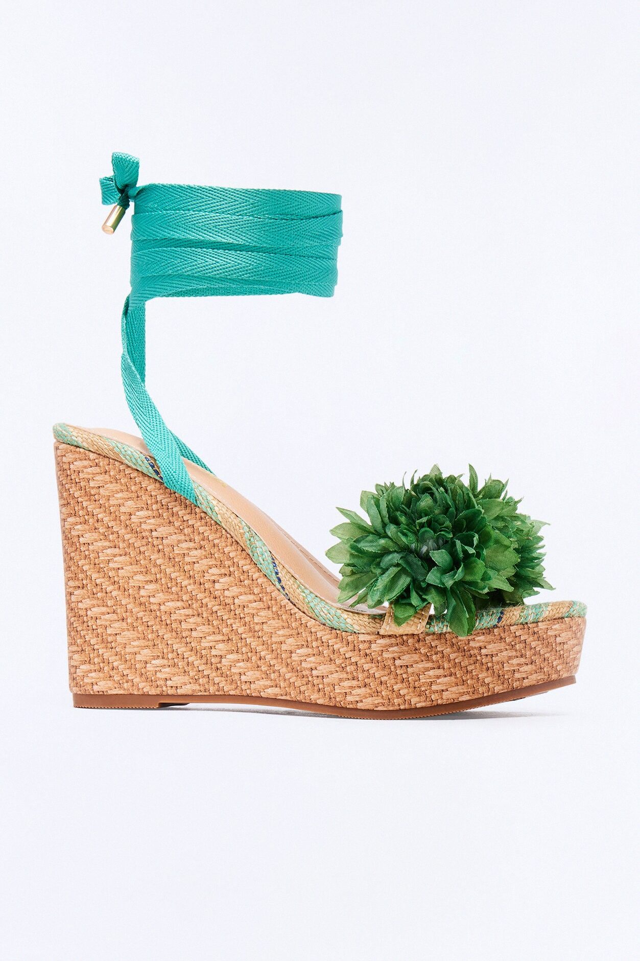 Lomie Flower Wrap Up Wedges - Green