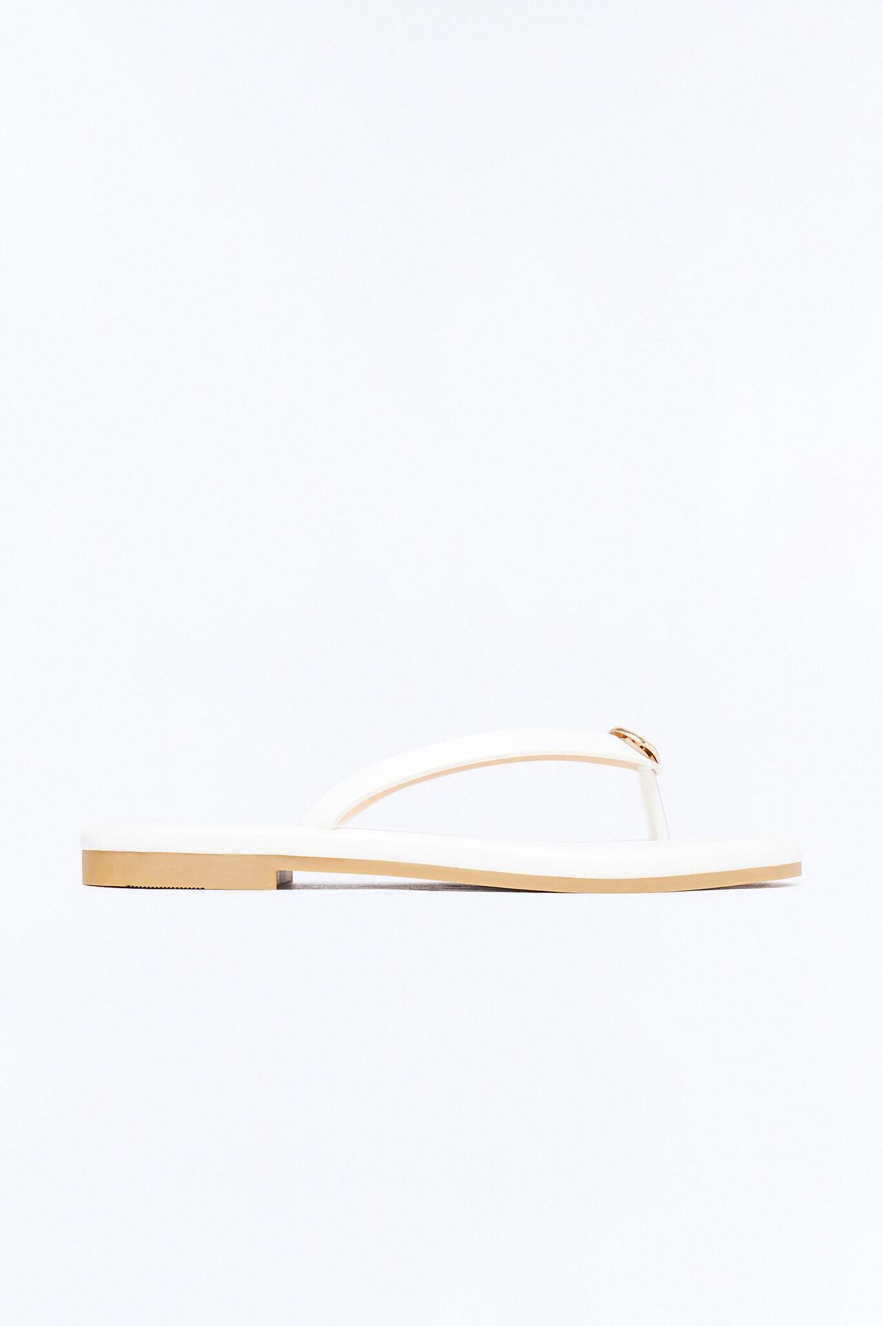 Kacee Stud Flip Flops - White