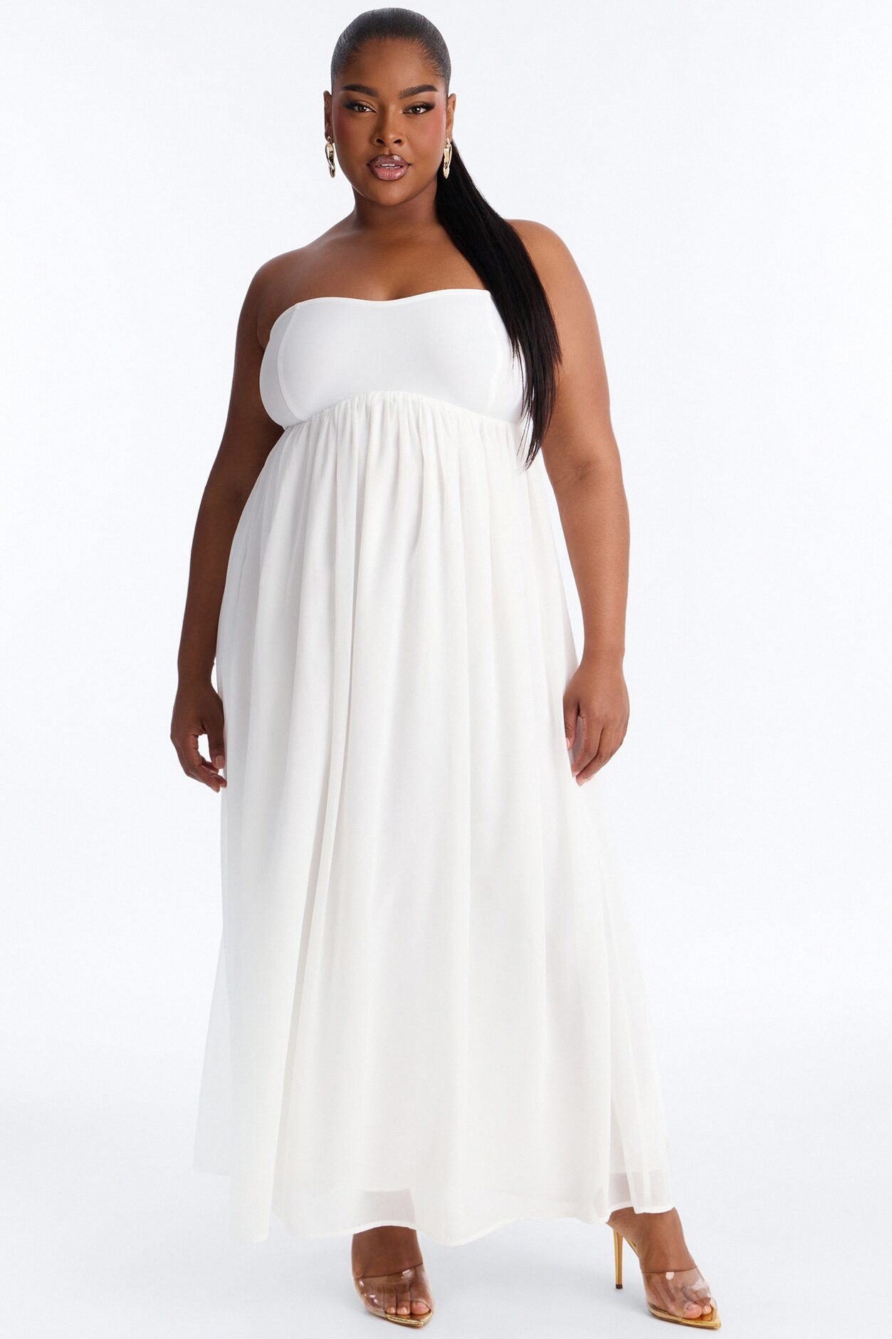 She's Effortless Chiffon Maxi Dress - Ivory