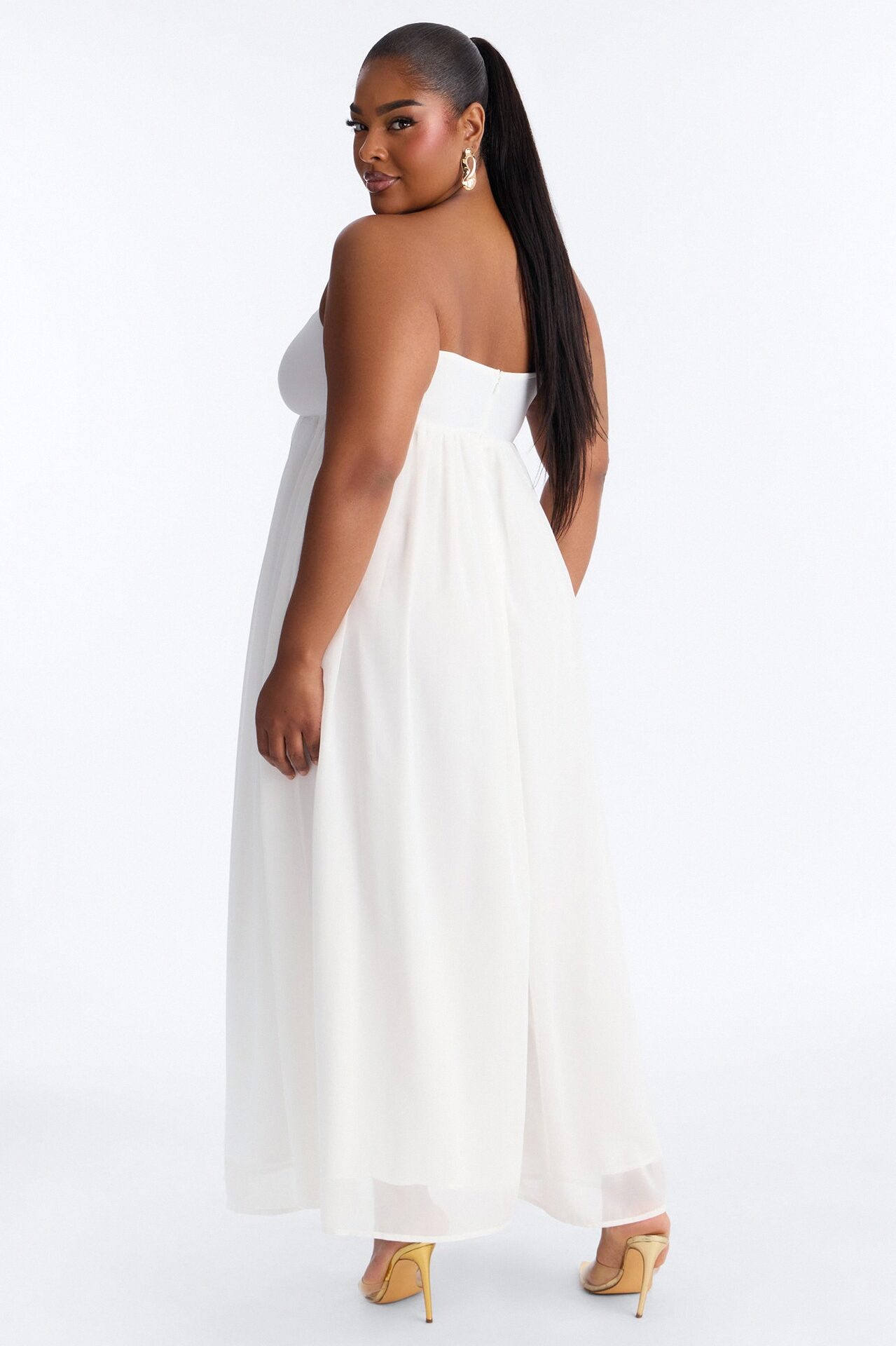She's Effortless Chiffon Maxi Dress - Ivory