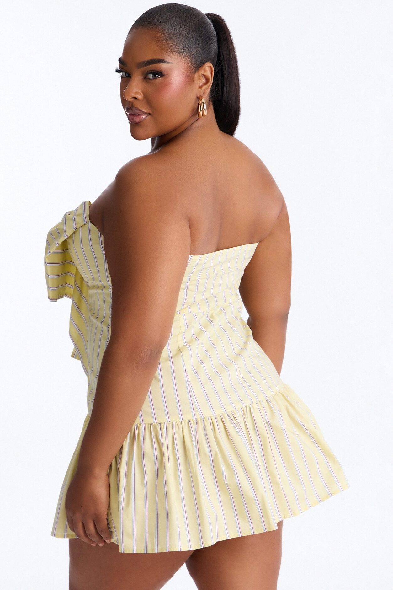 Sunny Strapless Poplin Mini Dress - Butter Yellow