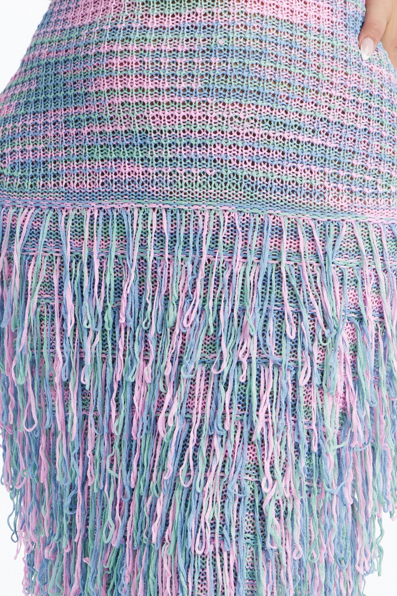 Catalina Marled Crochet Maxi Dress - Sage/combo