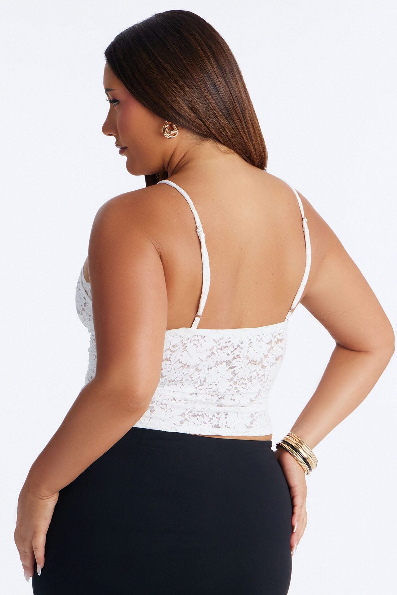 Lover Girl Sheer Lace Halter Top - White
