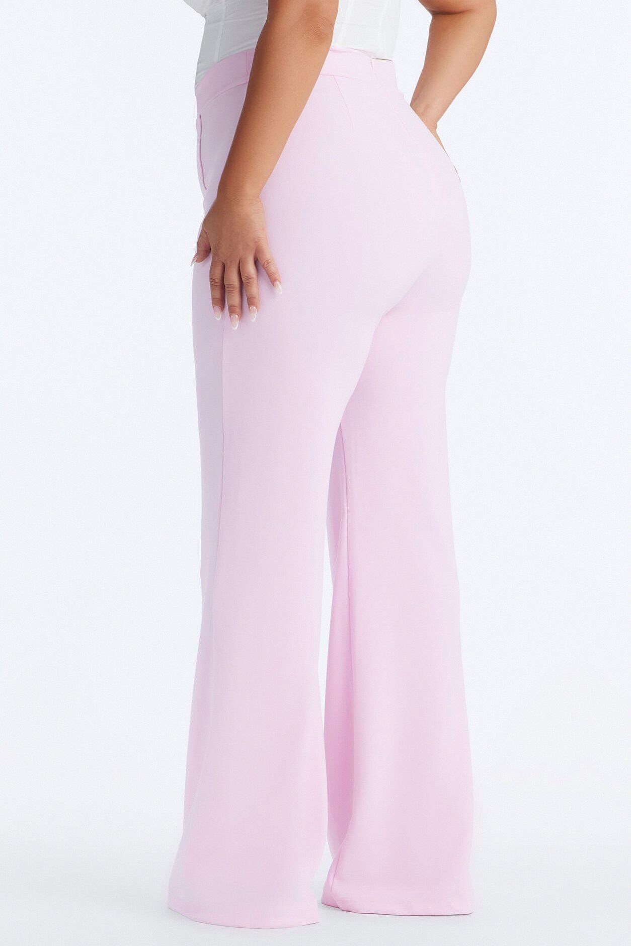 Tall Victoria High Waisted Dress Pants - Light Pink