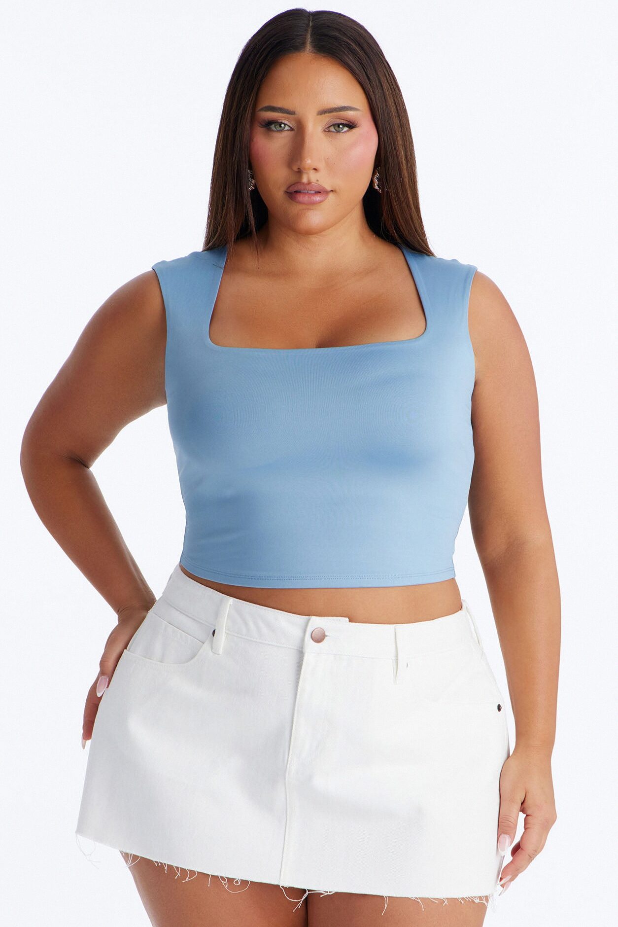 Christine Sleeveless Top - Blue