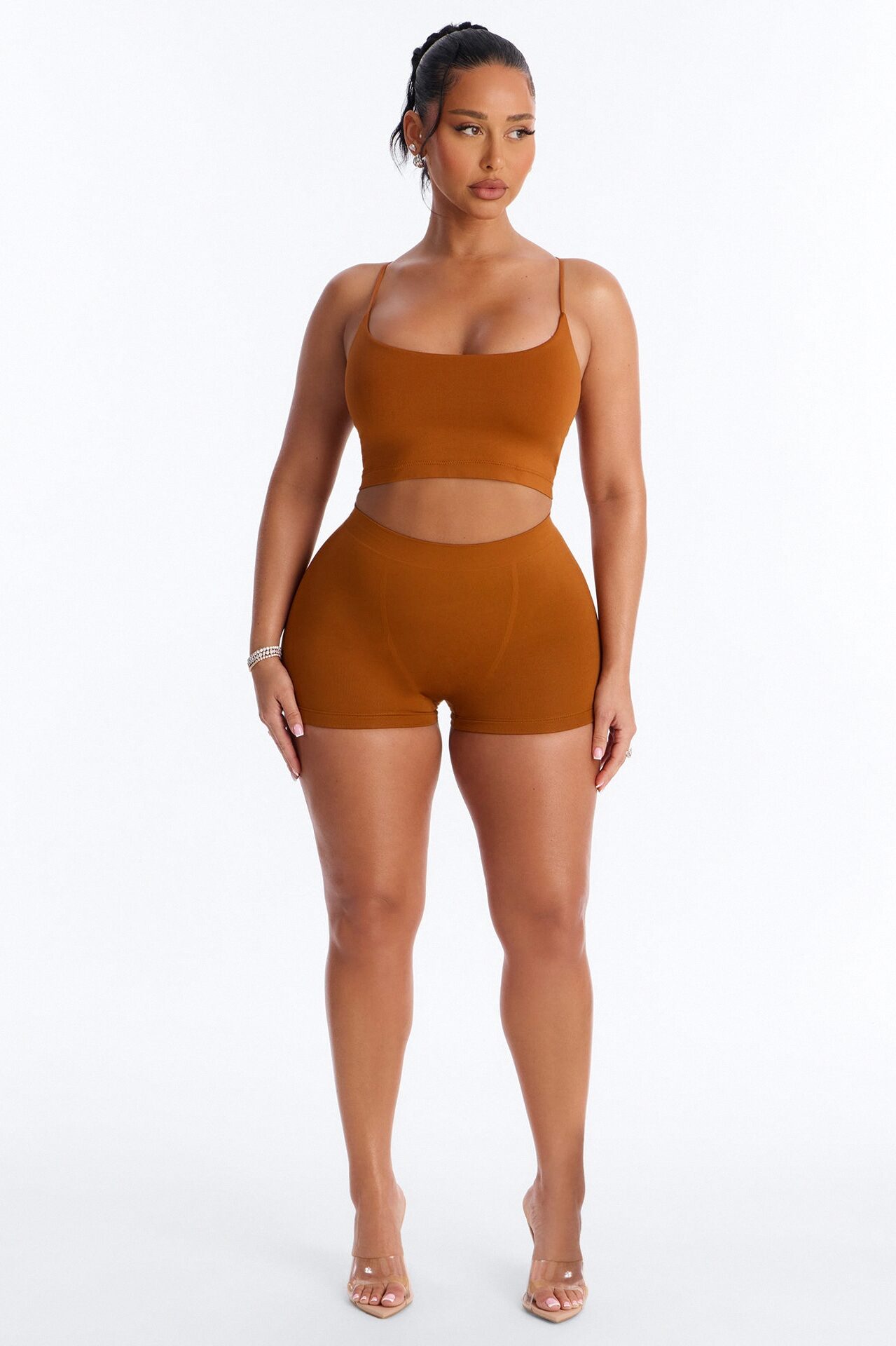 Seamless Smooth Double Lined Micro Hot Short - Copper