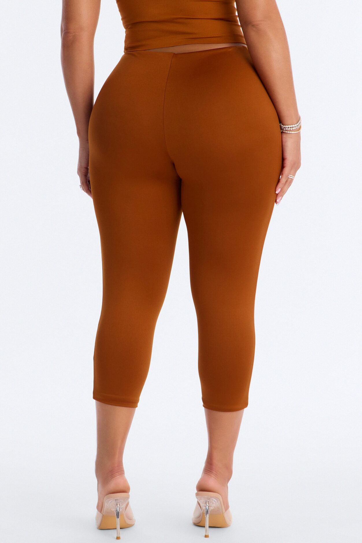 Contour Double Lined Capri Pant - Copper