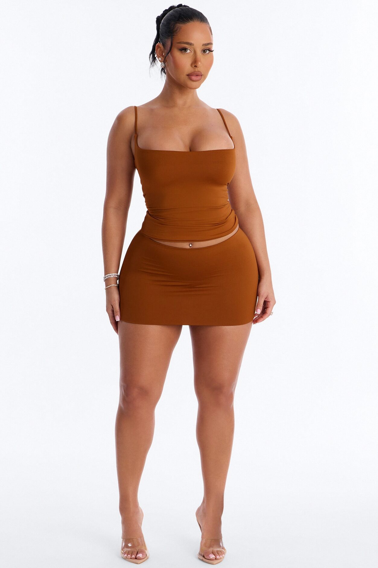 Contour Double Lined Cami Top - Copper