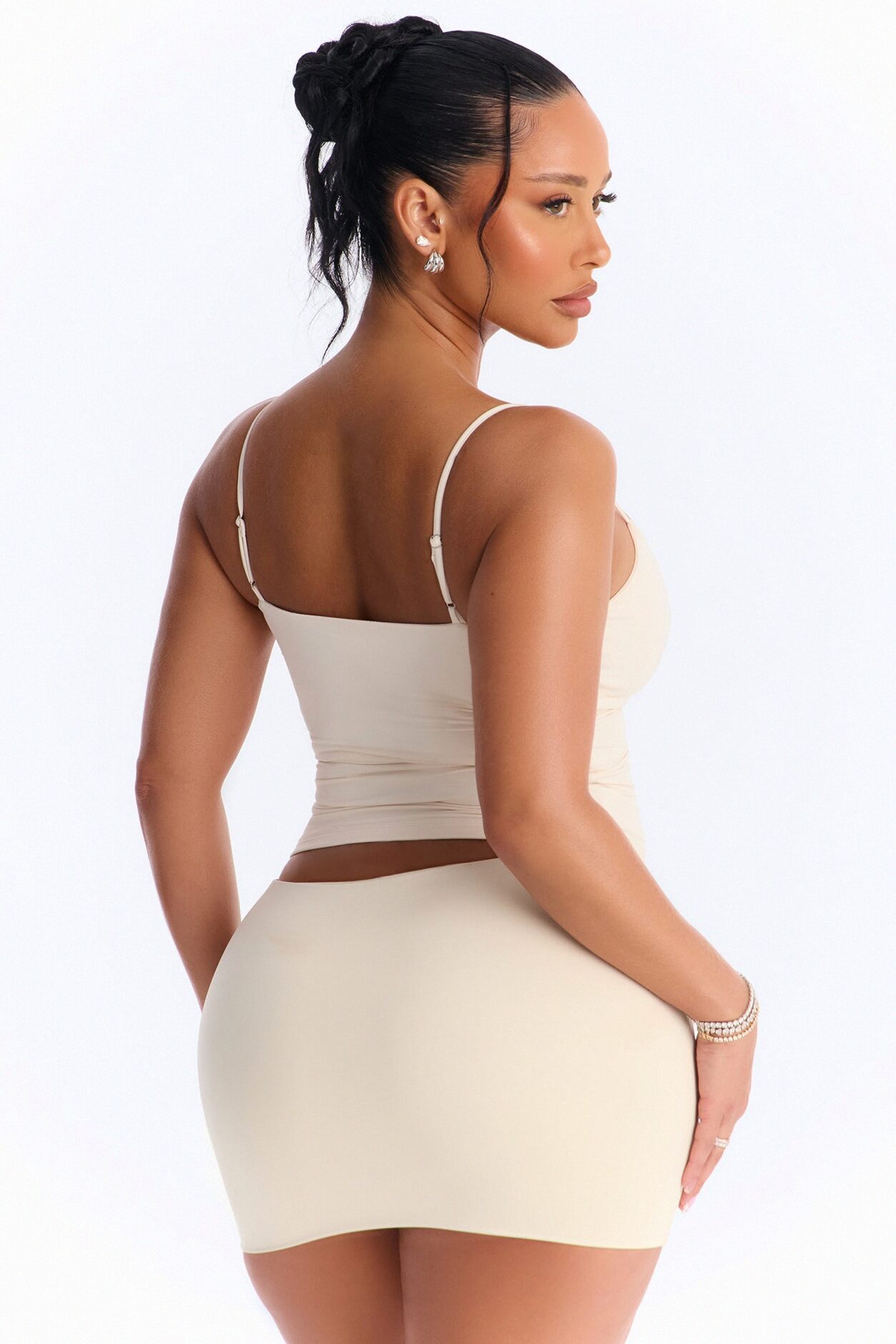 Second Skin Double Lined Twist Cami - Bone