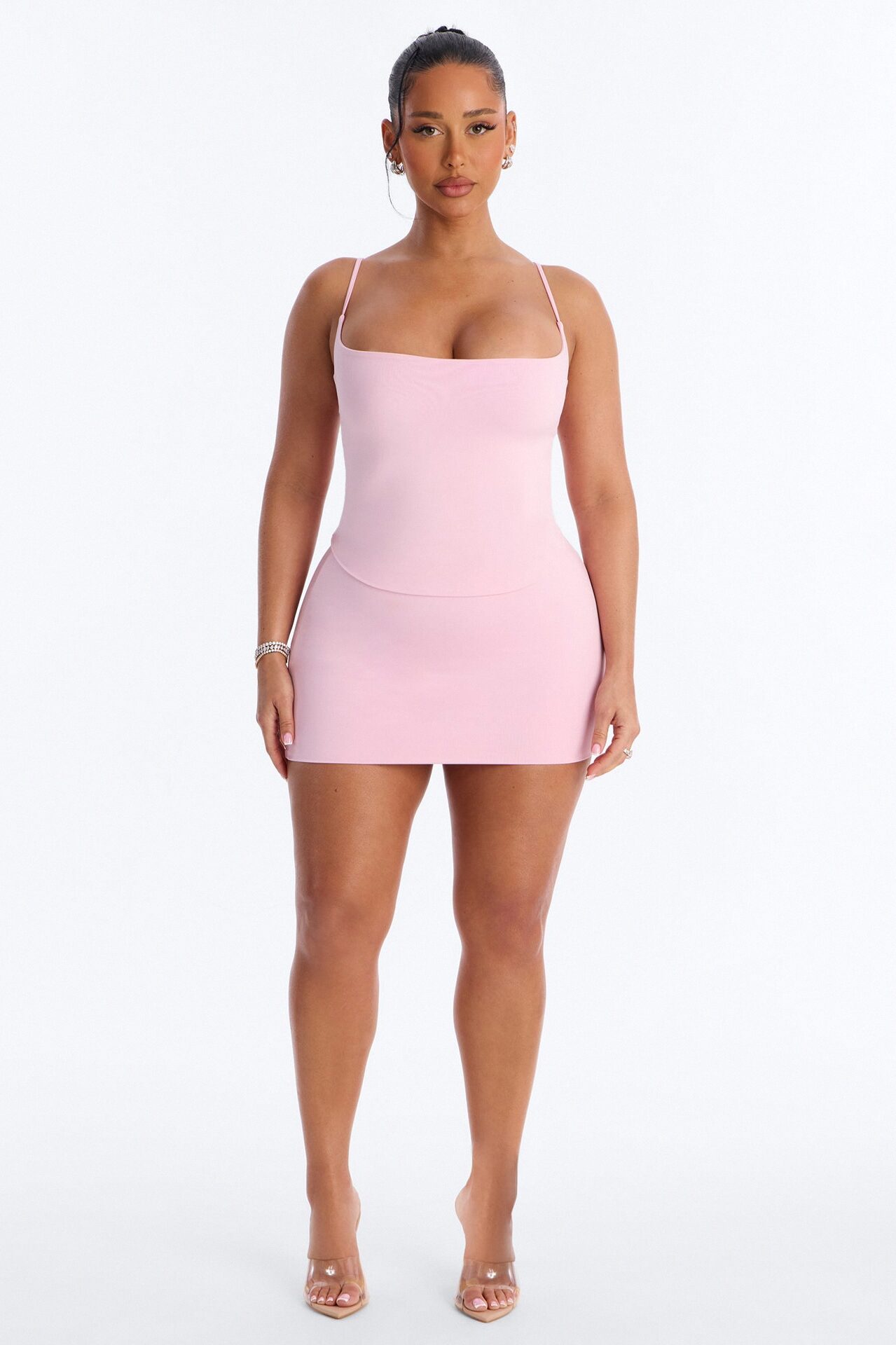 Contour Double Lined Cami Top - Light Pink