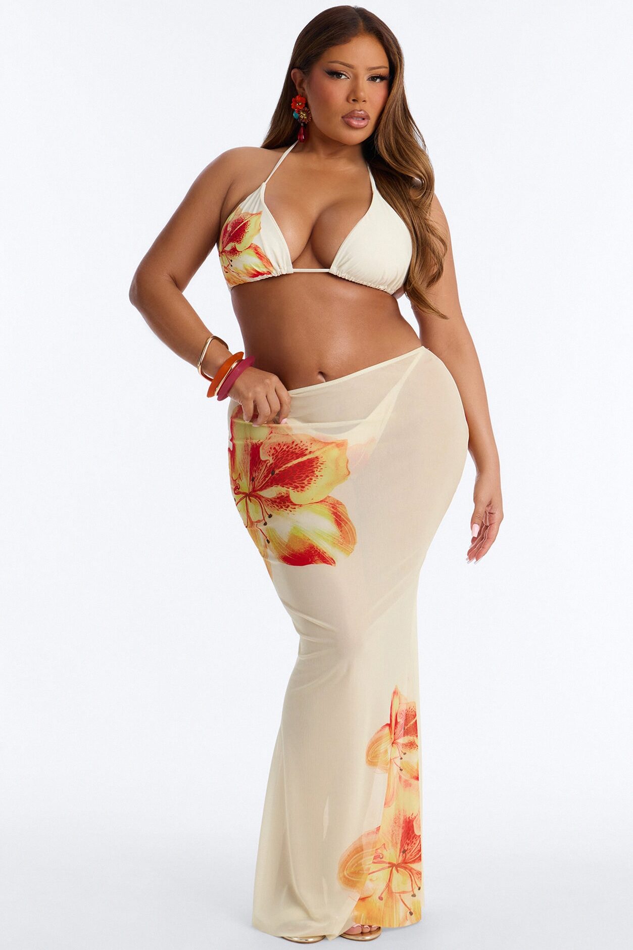 Through It All Bikini And Sarong - Ivory