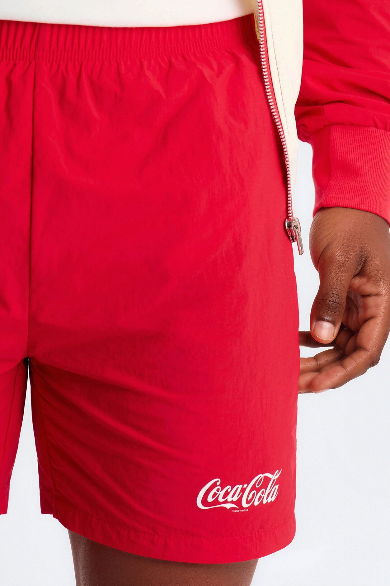 Coca Cola Warm Up Track Short - Red/combo