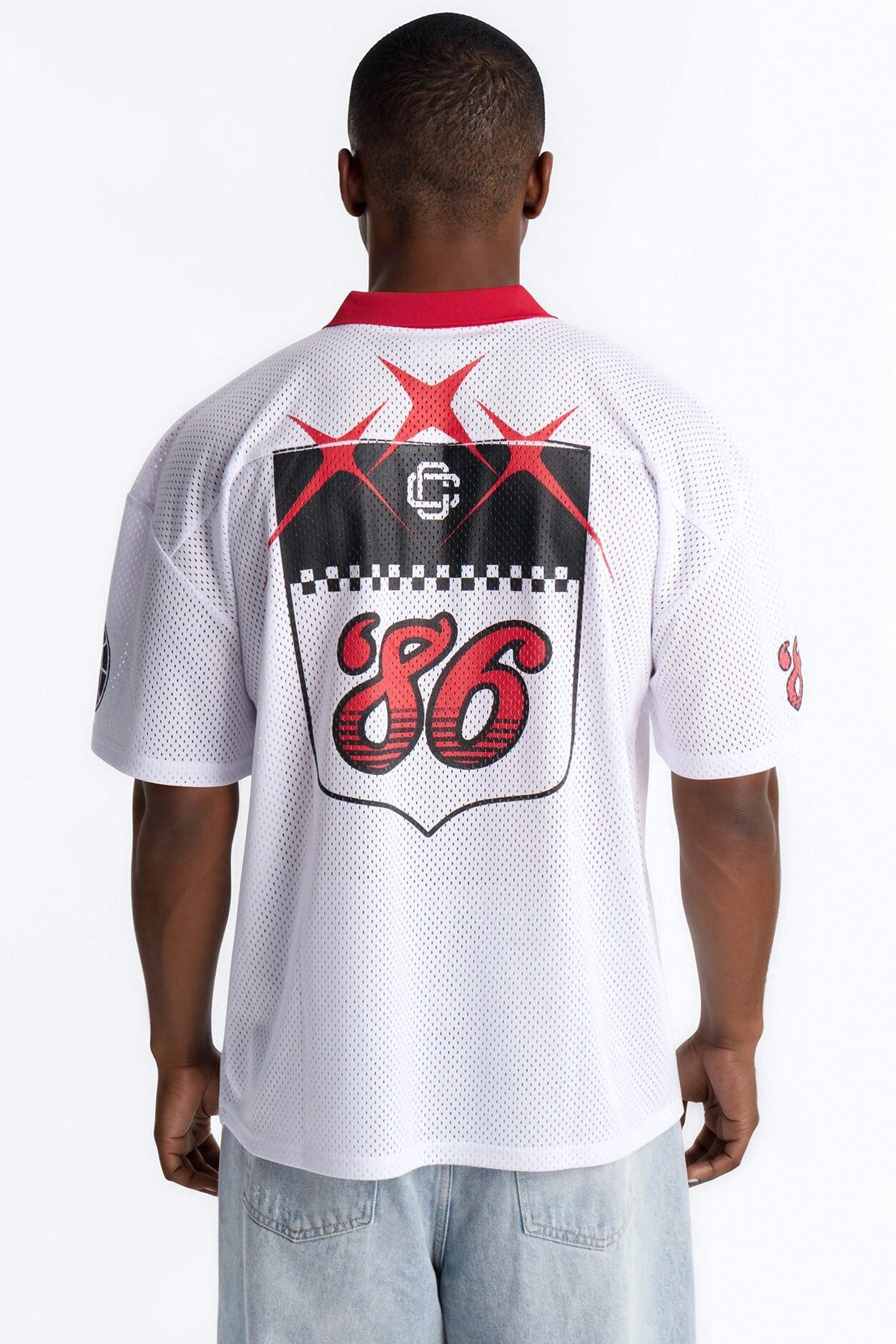 Coca Cola 86 Johnny Collar Soccer Jersey - White