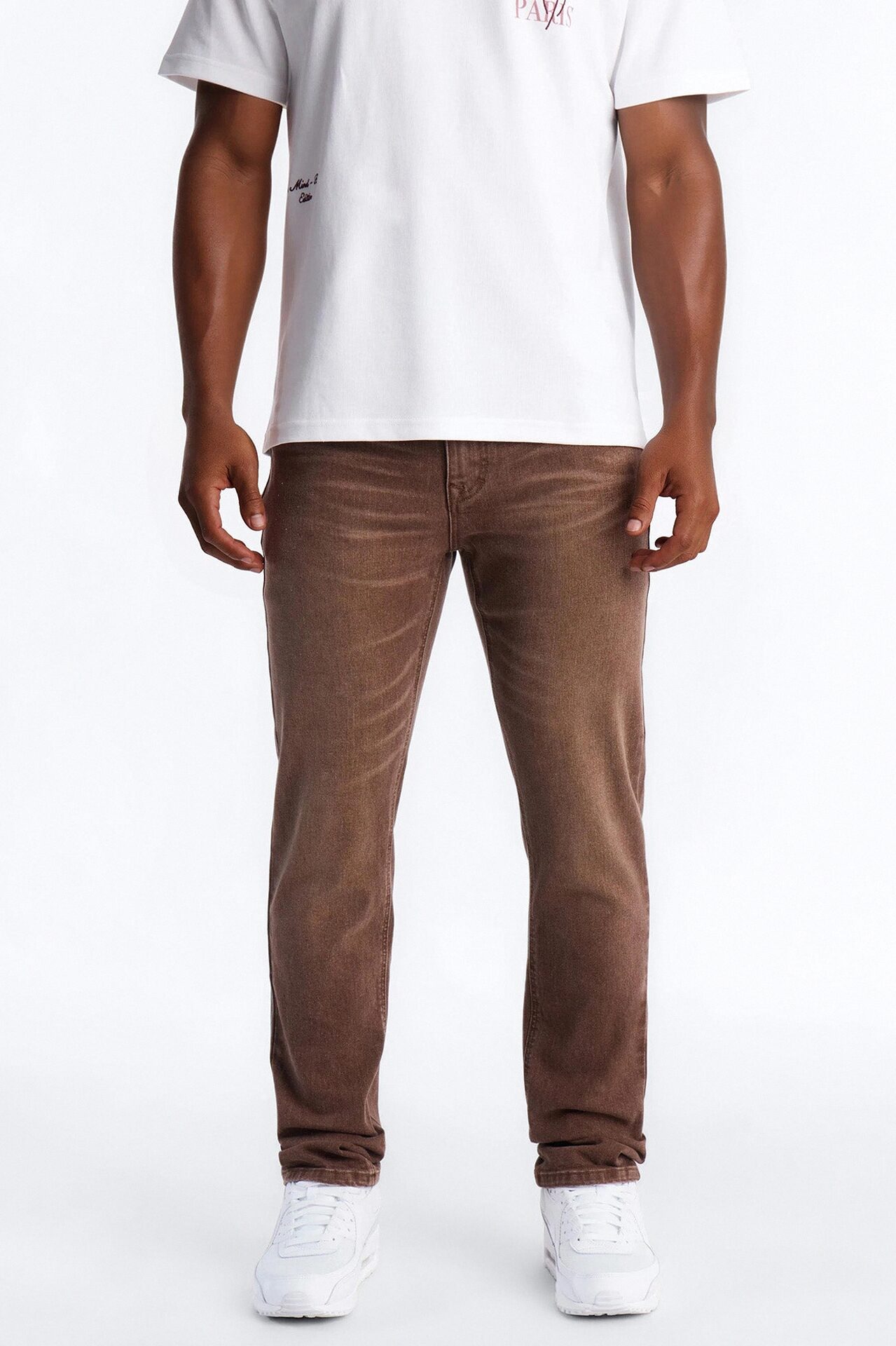 Essential Hue Slim Stretch Jean - Brown