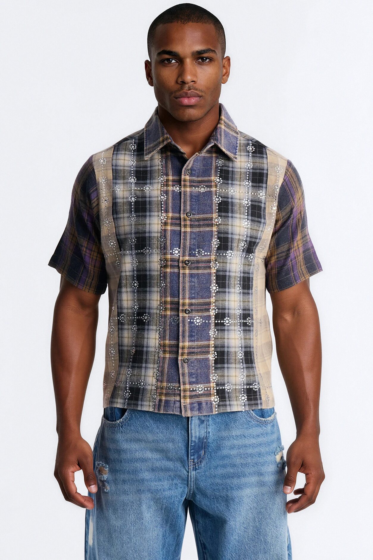 Urban Relic Plaid Button Up Shirt - Multi Color