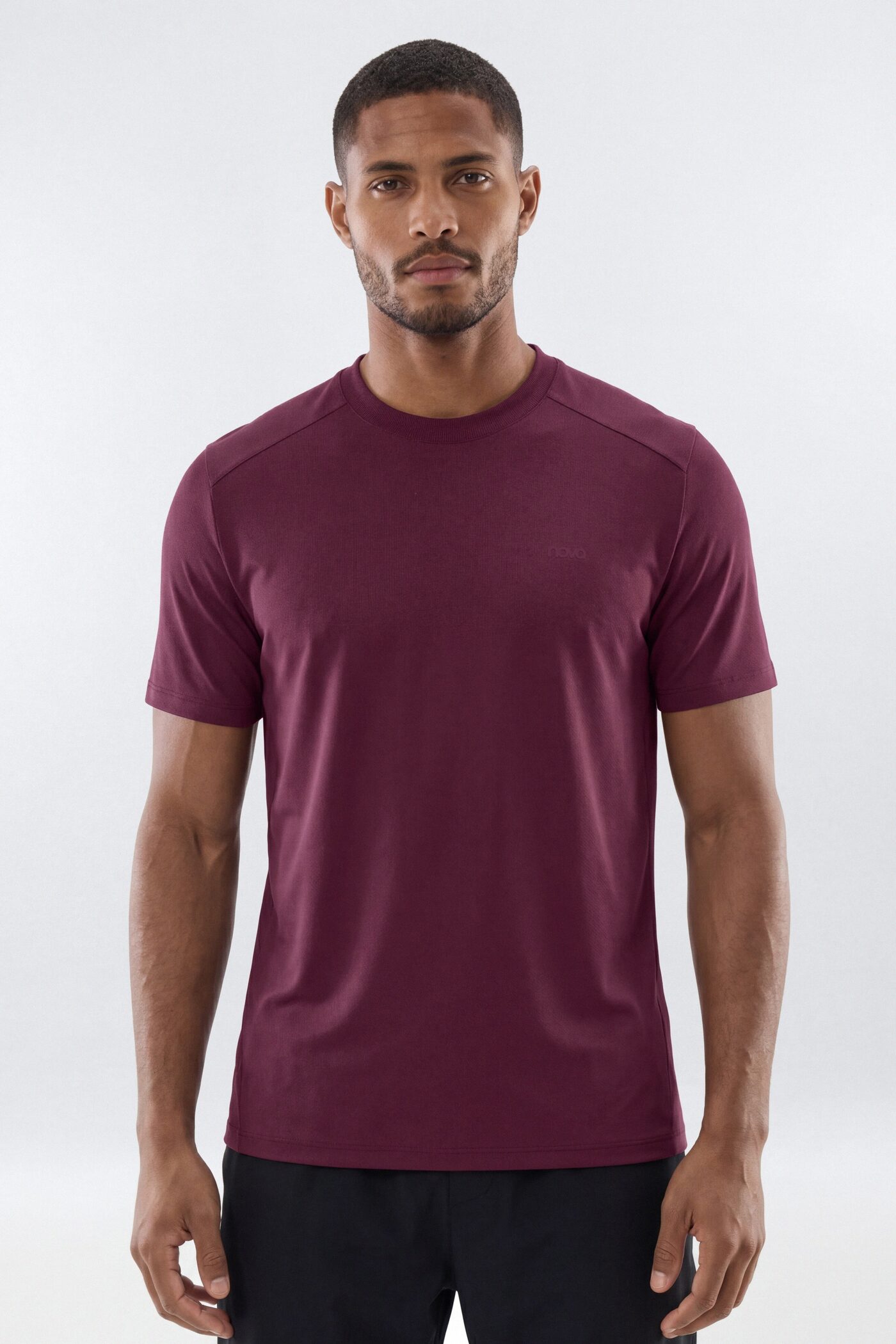 HexTech™ Crew Neck Active Top - Merlot