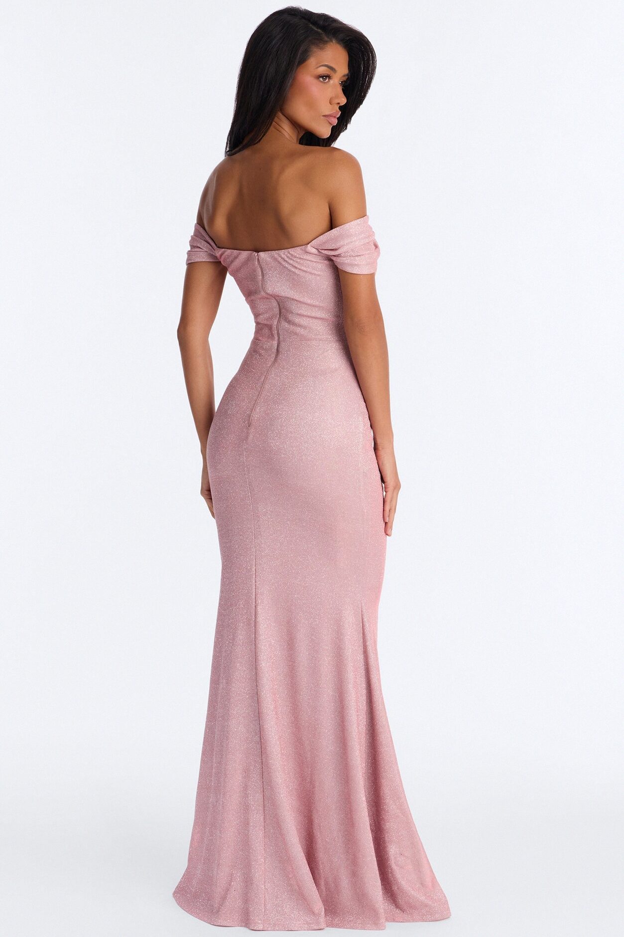 Maya Shimmer Gown - Light Pink