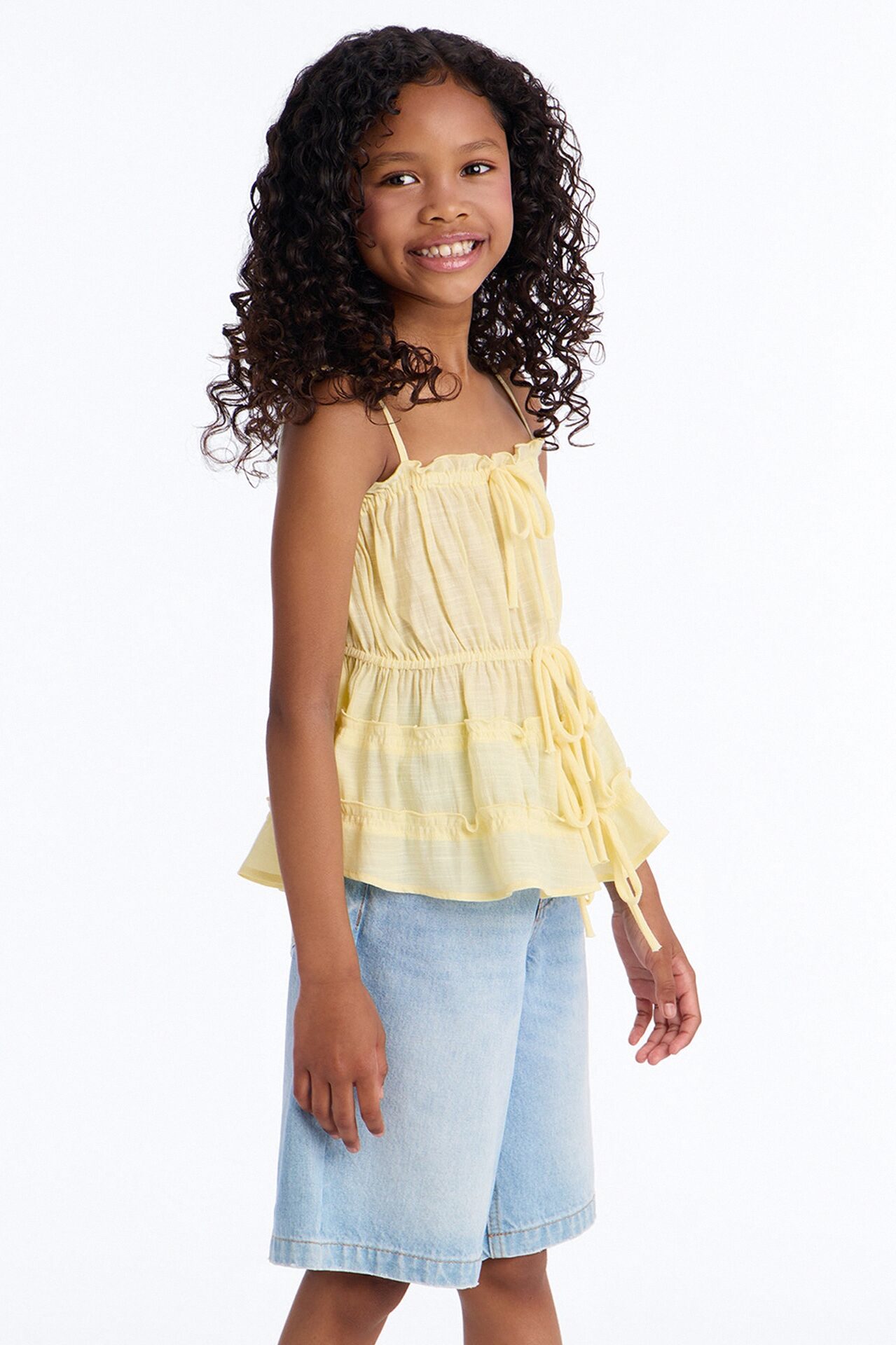 Mini Griselda Babydoll Top - Yellow