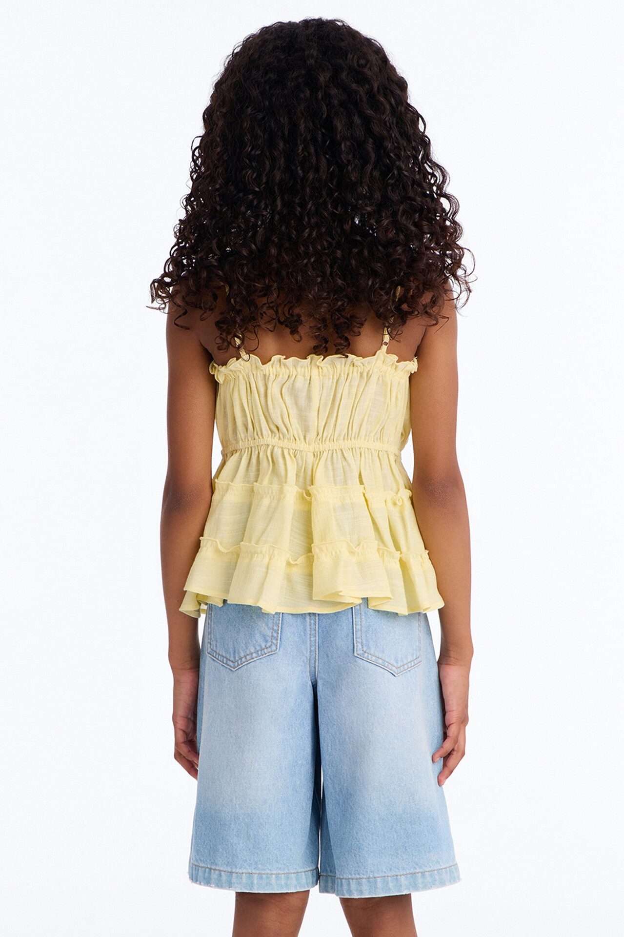 Mini Griselda Babydoll Top - Yellow