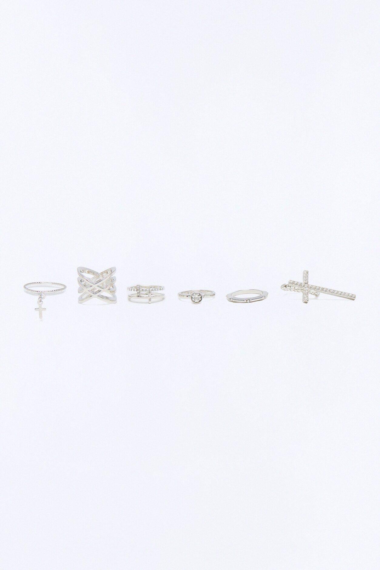 Count Your Blessings 6 Piece Ring Set - Silver