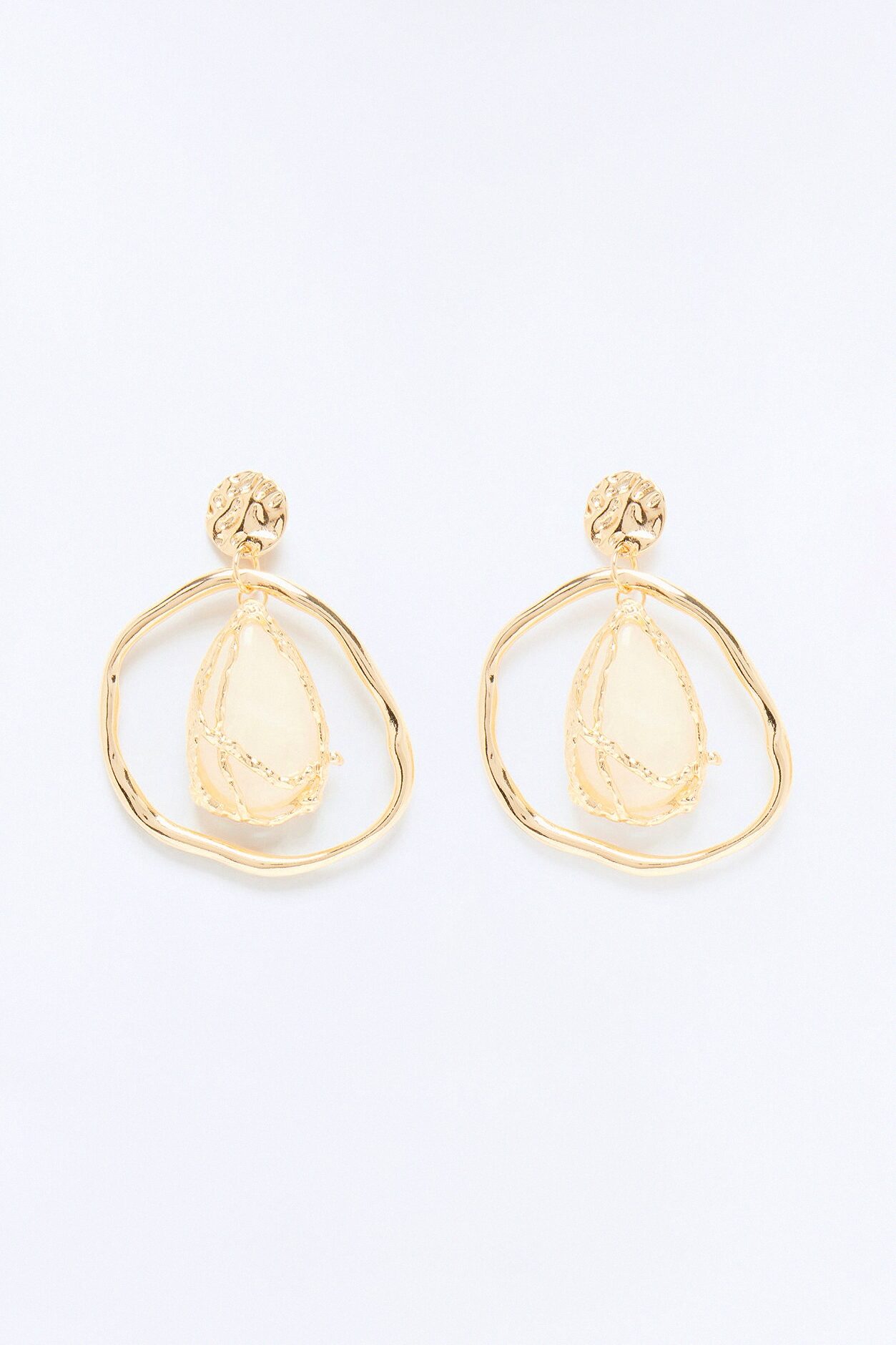 Avoid Temptation Jeweled Earrings - Gold
