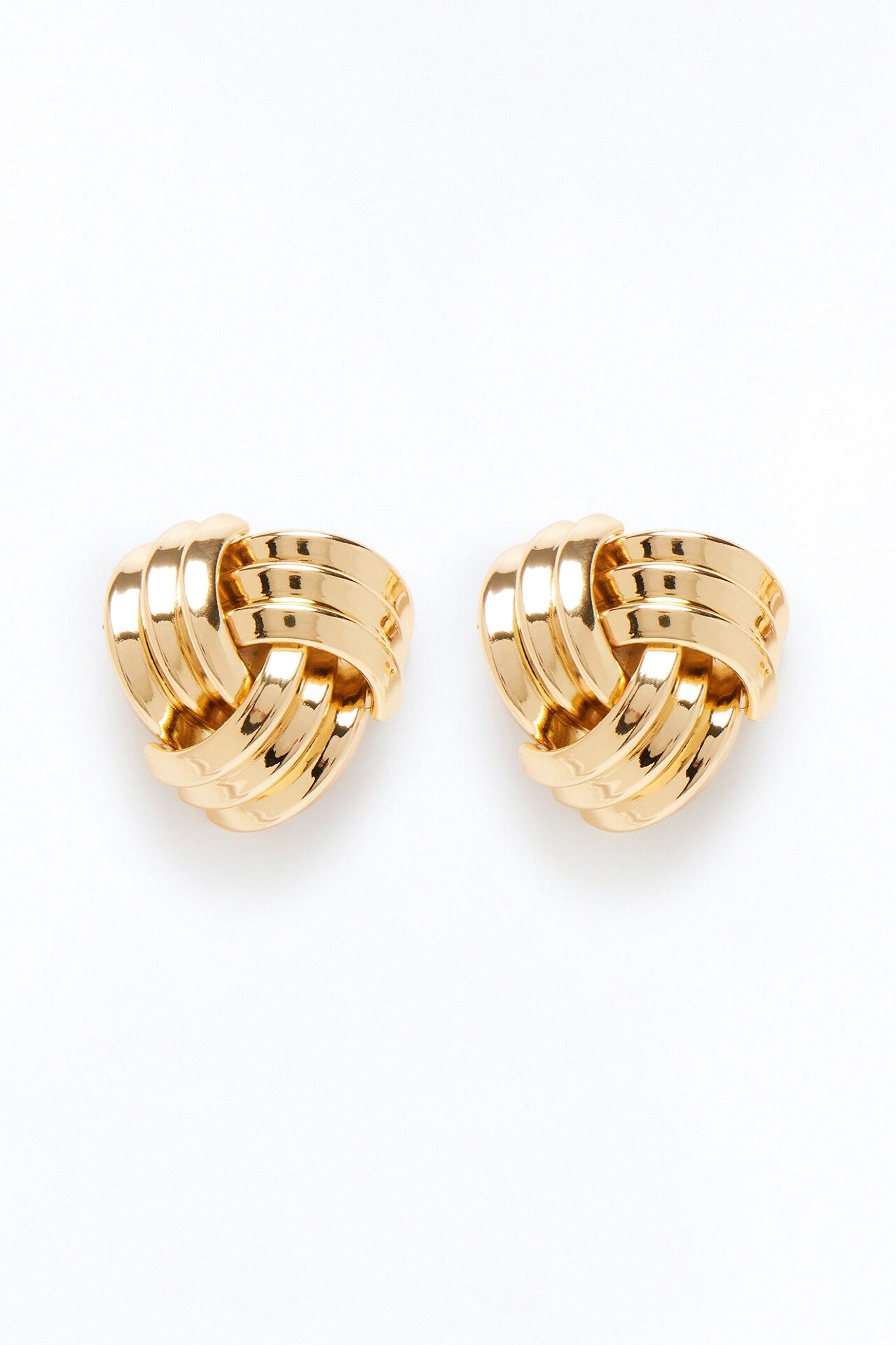 Olivia Twisted Knot Stud Earrings - Gold