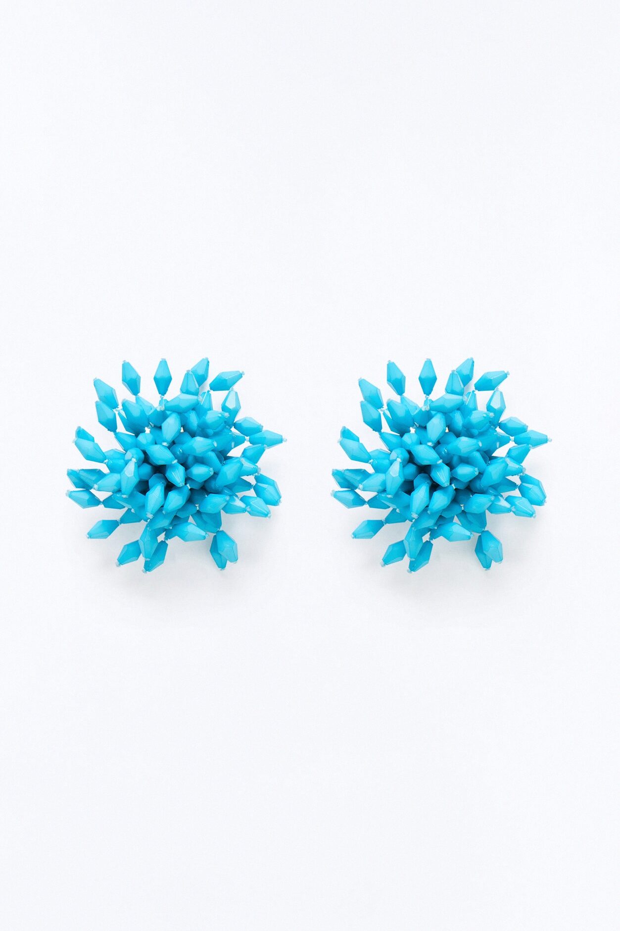 Feel The Rush Beaded Drop Earrings - Turquoise