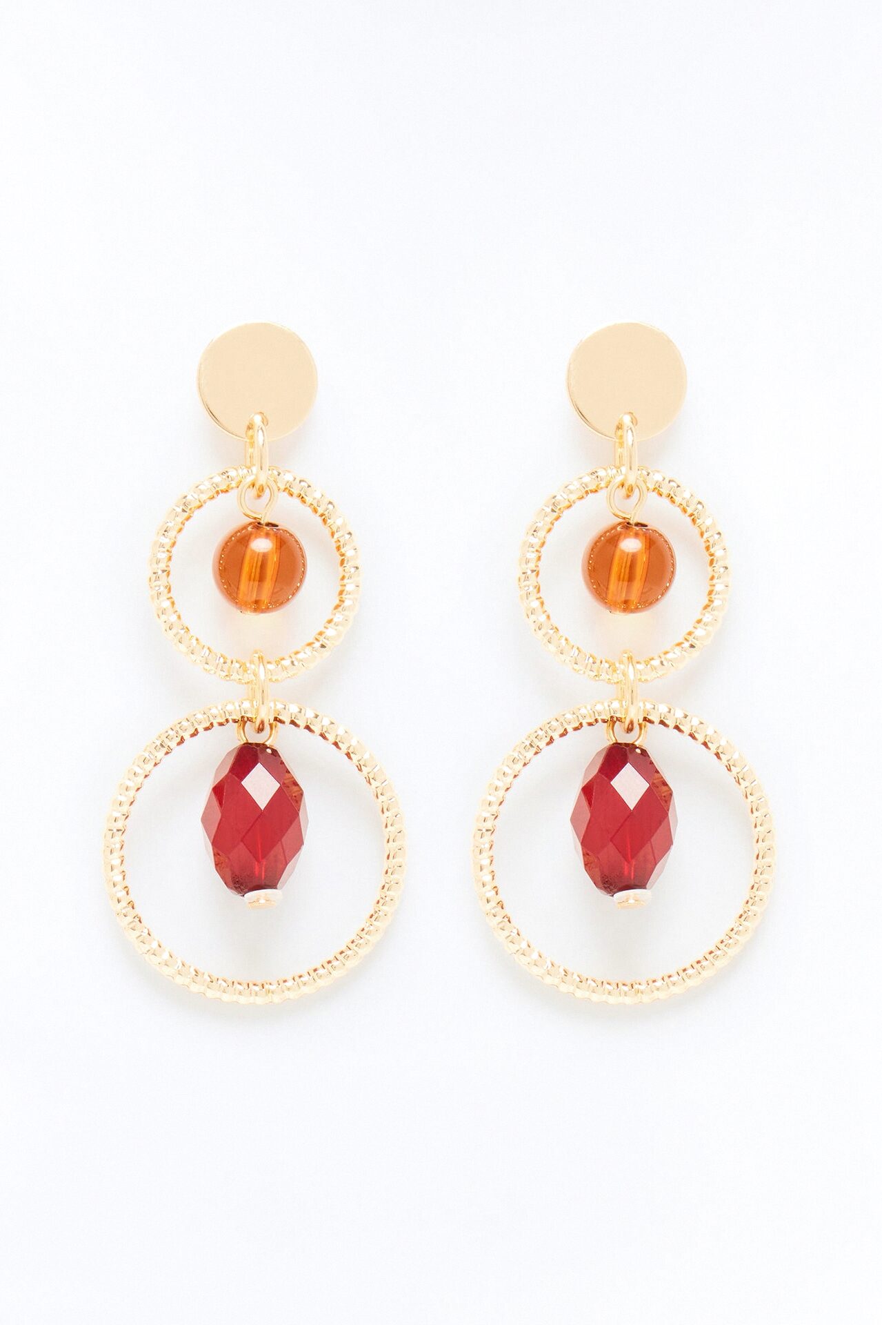 Love Is Blind Beaded Drop Earrings - Gold/combo