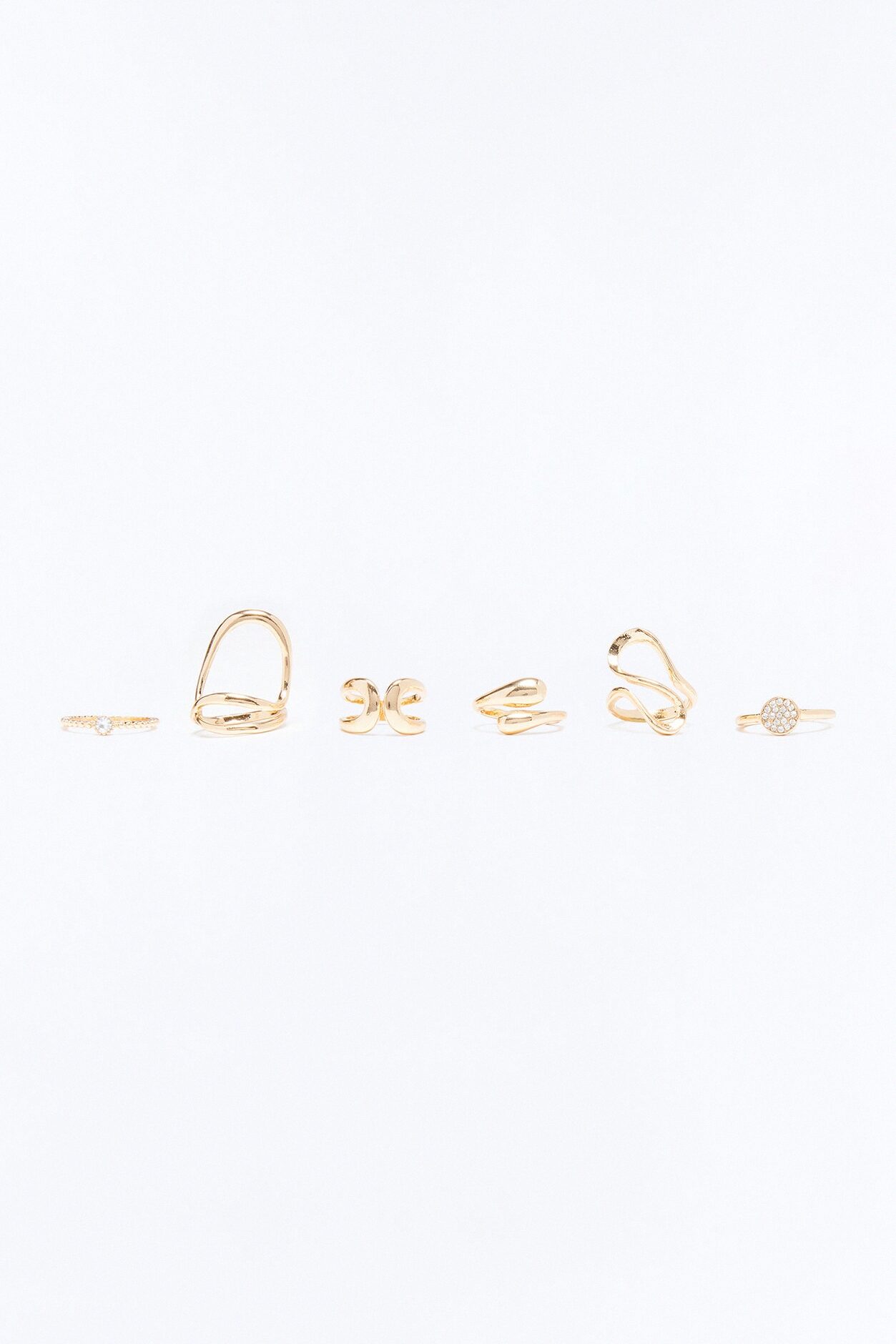 Artisan Muse 6 Piece Ring Set - Gold