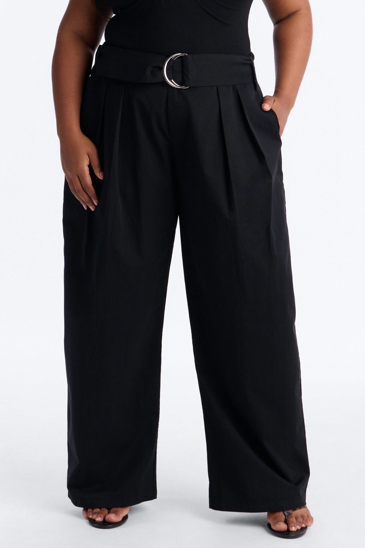 Santee Barrel Belted Pant - Black