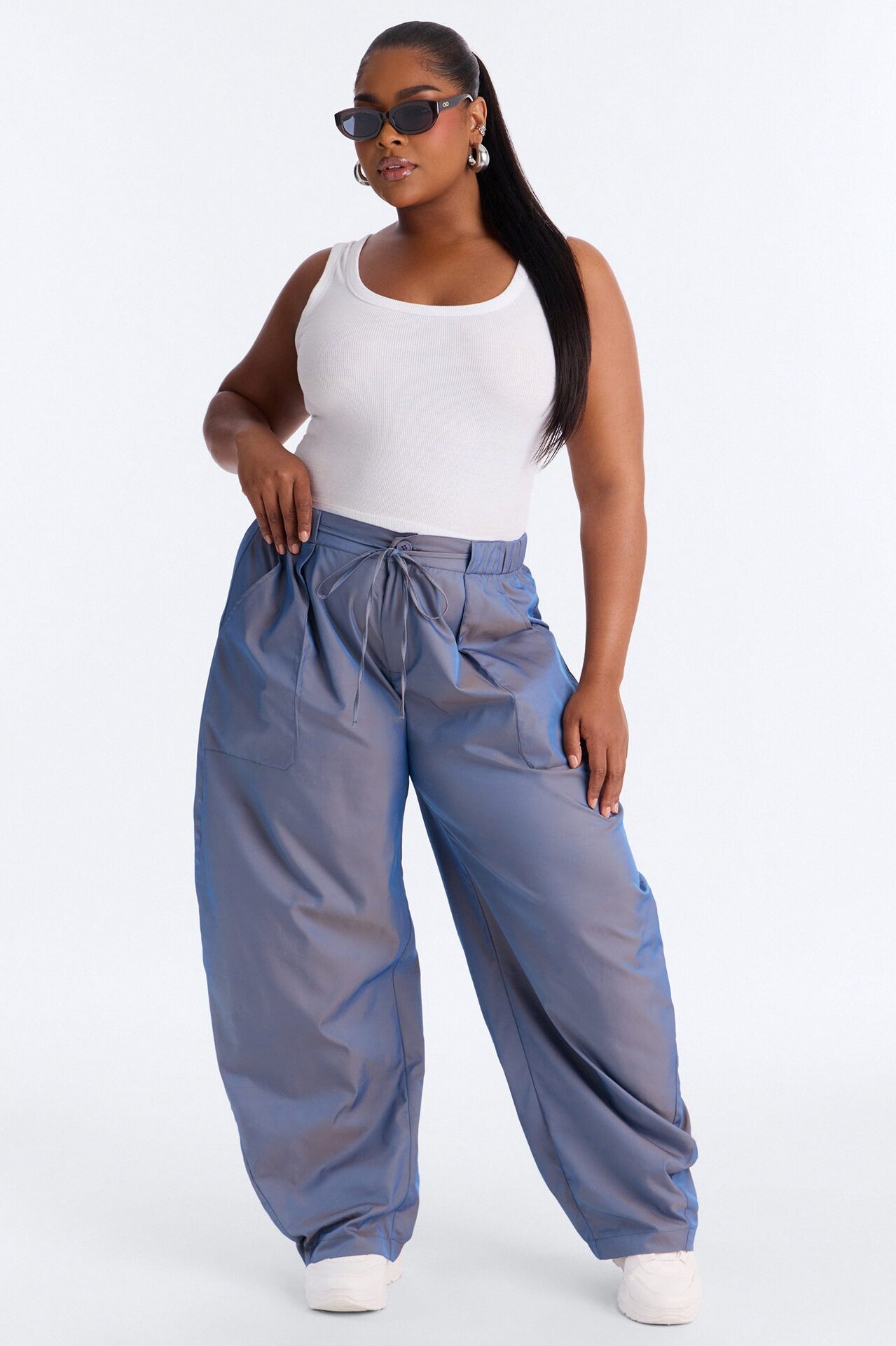 No Chill Zone Windbreaker Barrel Pant 31″ - Blue