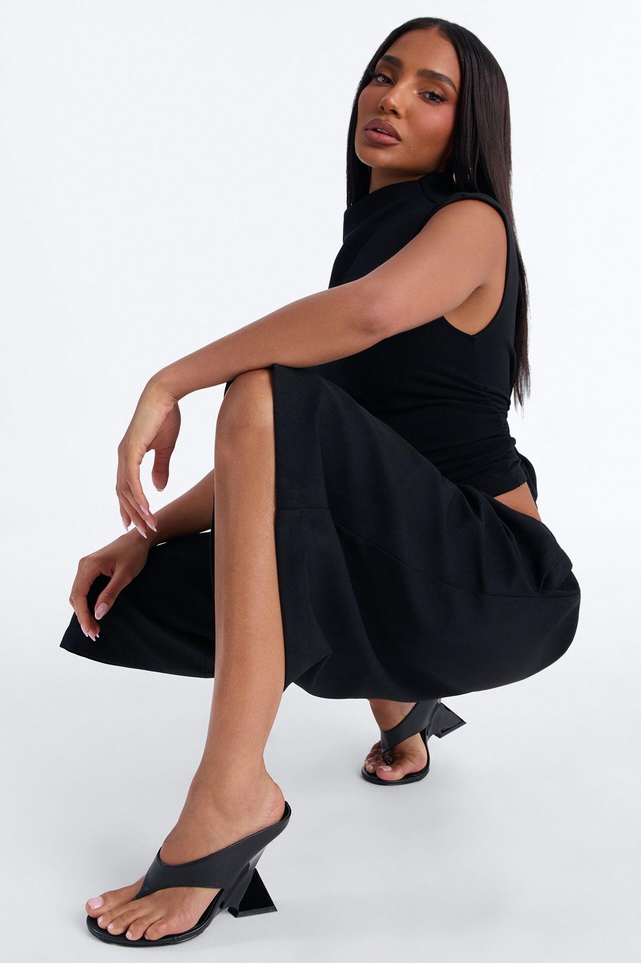 Kaykay Thong Novelty Wedges - Black