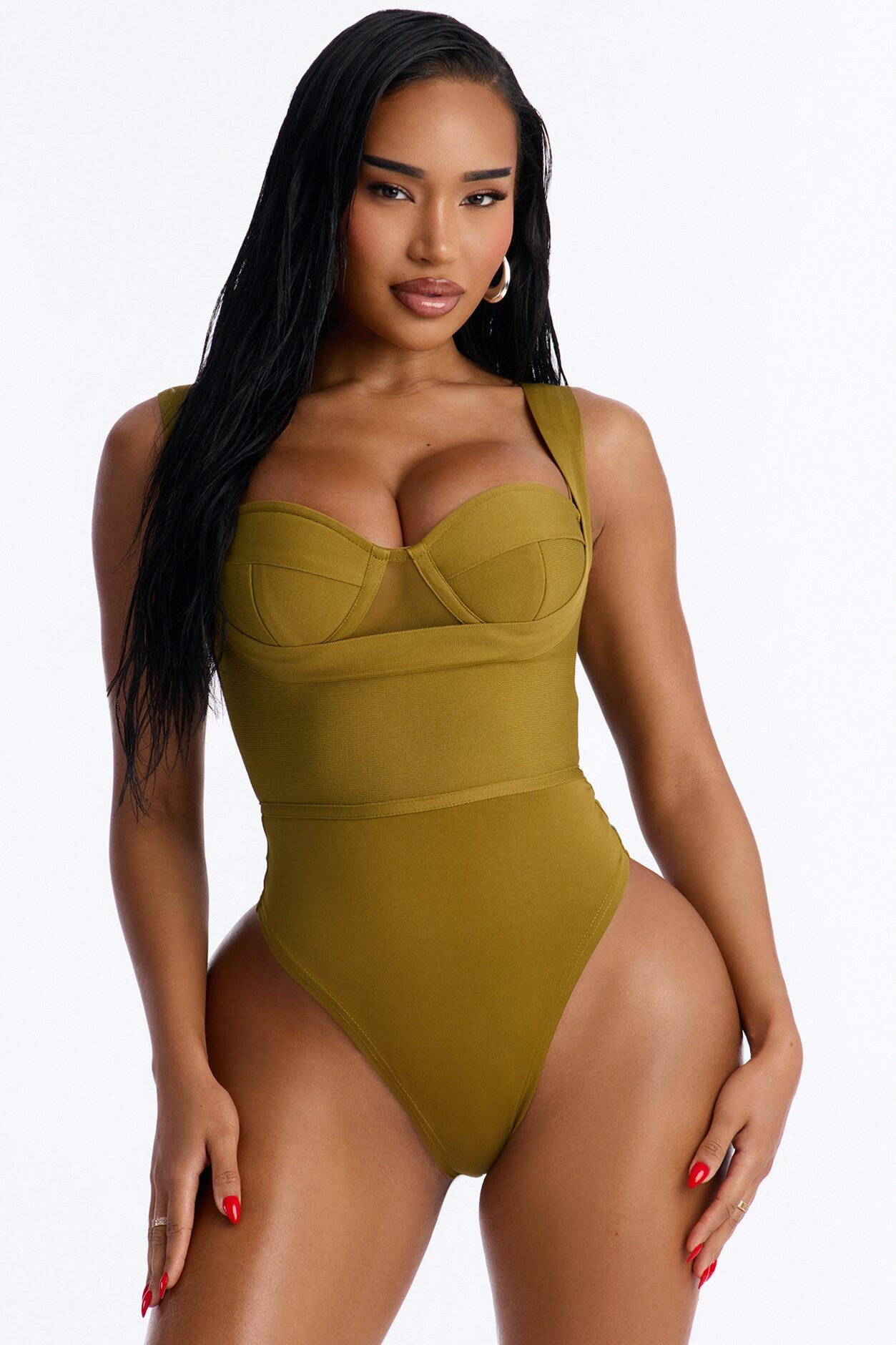 My Revenge Bandage Bodysuit - Olive