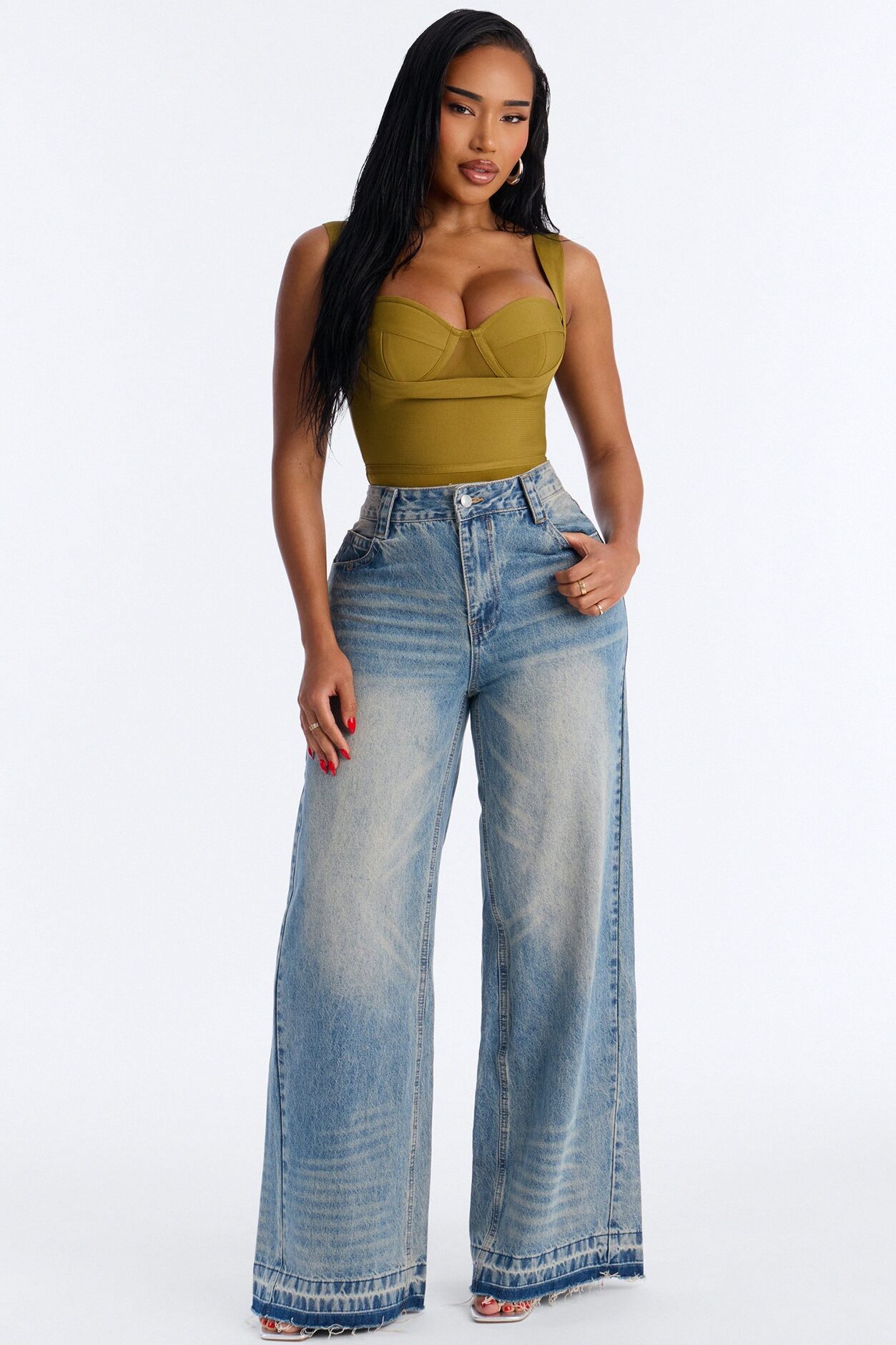 My Revenge Bandage Bodysuit - Olive