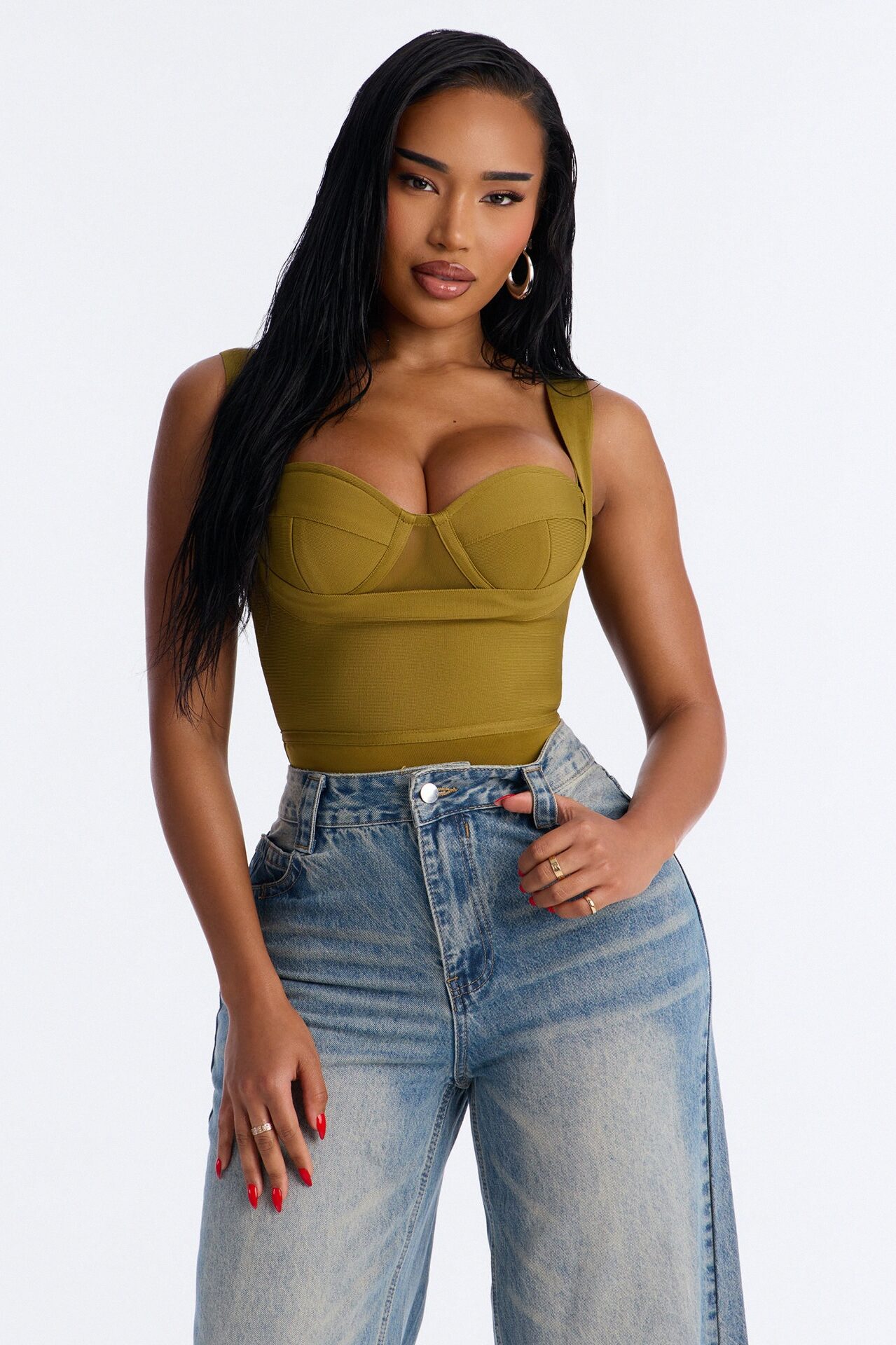 My Revenge Bandage Bodysuit - Olive